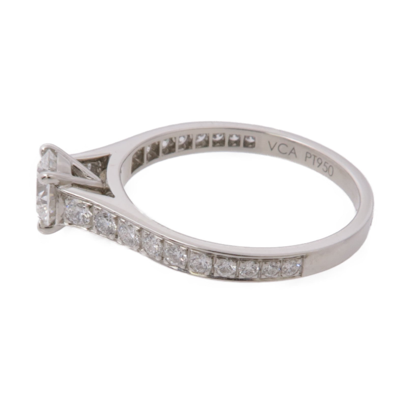 Van Cleef & Arpels Romance Solitaire Ring Diamond PT950 Platinum US#5.25