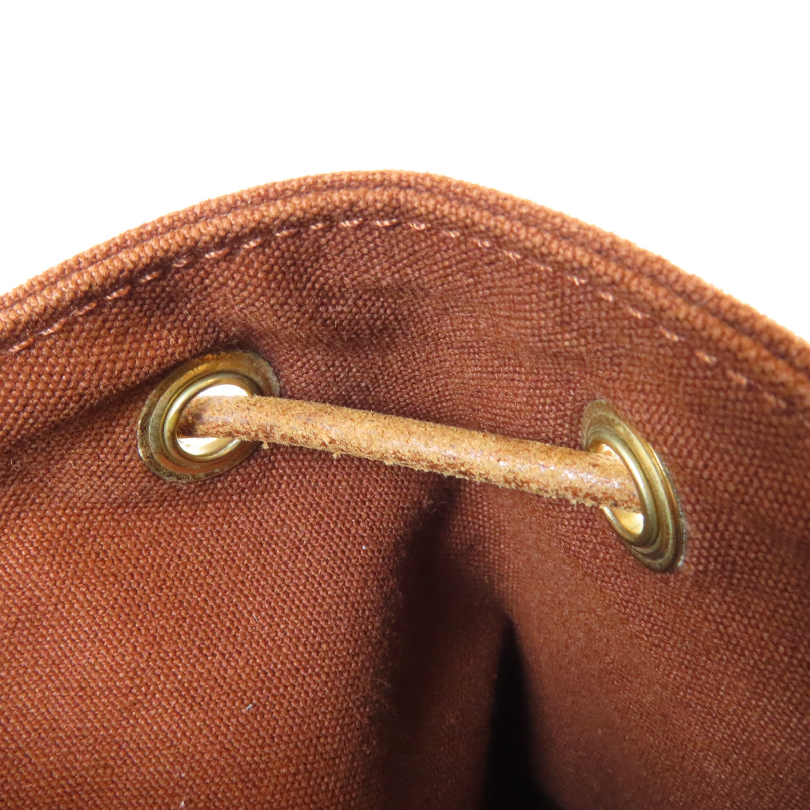 HERMES 【激減優惠】帆布Shoulder Bag金扣肩背袋啡色