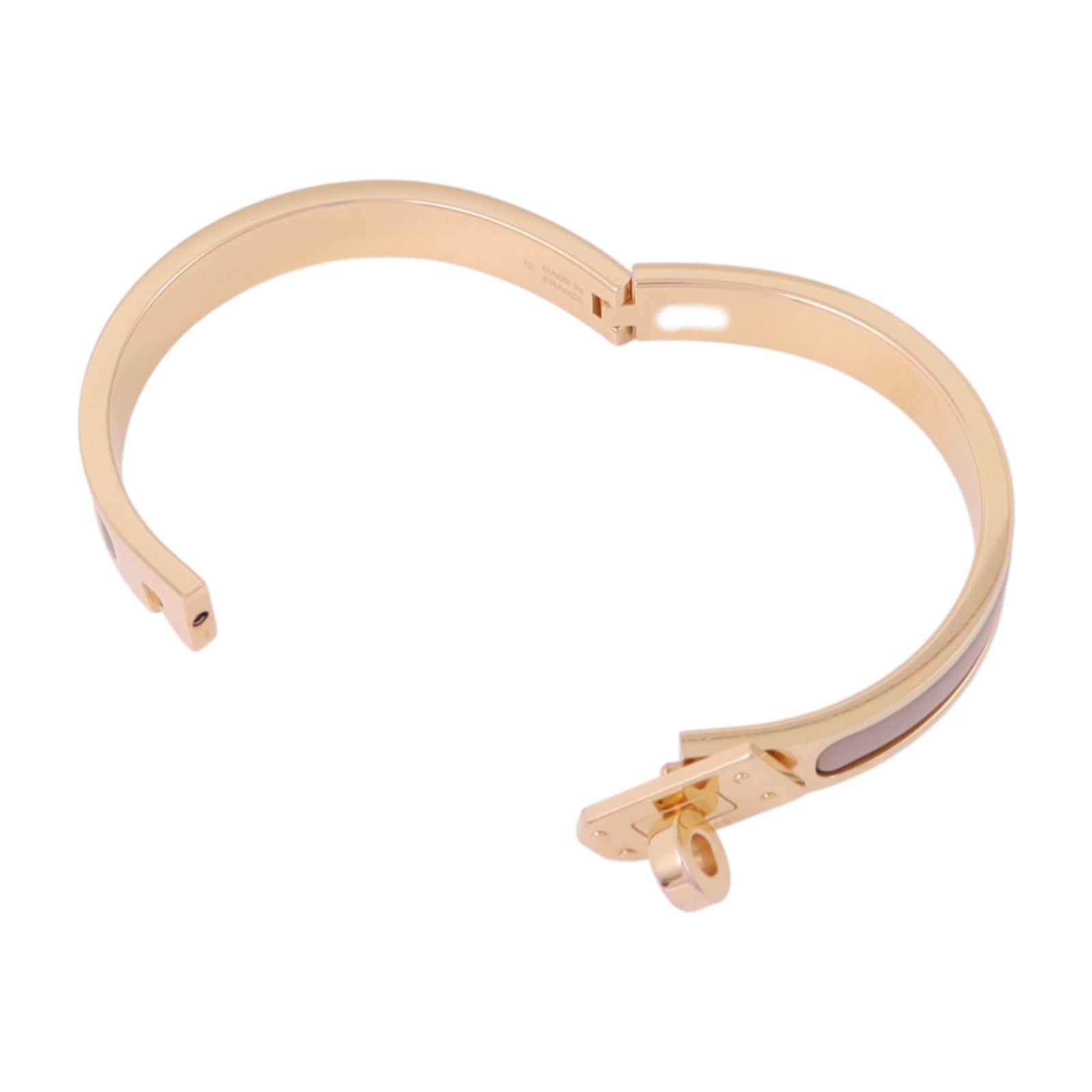 HERMES 金屬/琺瑯Mini Clic Kelly Bracelet金扣手鏈
