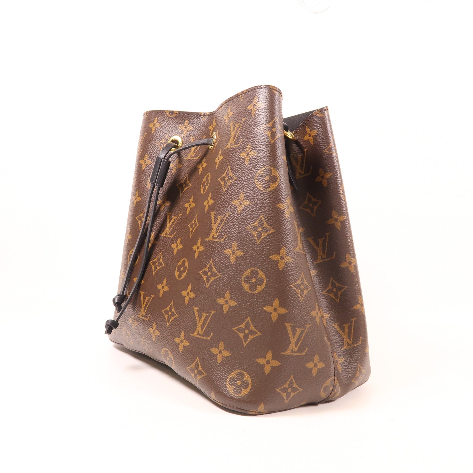 LOUIS VUITTON Monogram Neo Noe MM金扣肩背袋棕色