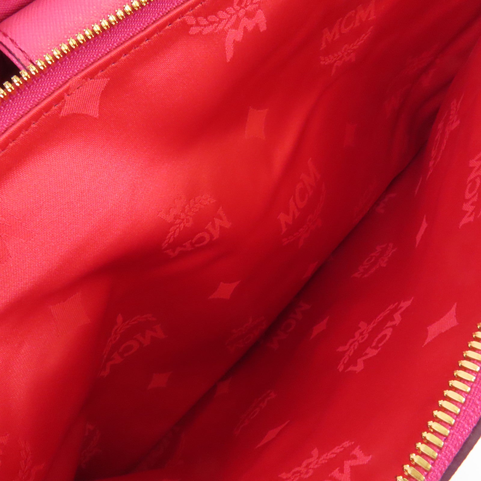 MCM 牛皮皮革2Way Shoulder Bag金扣手挽肩背兩用袋