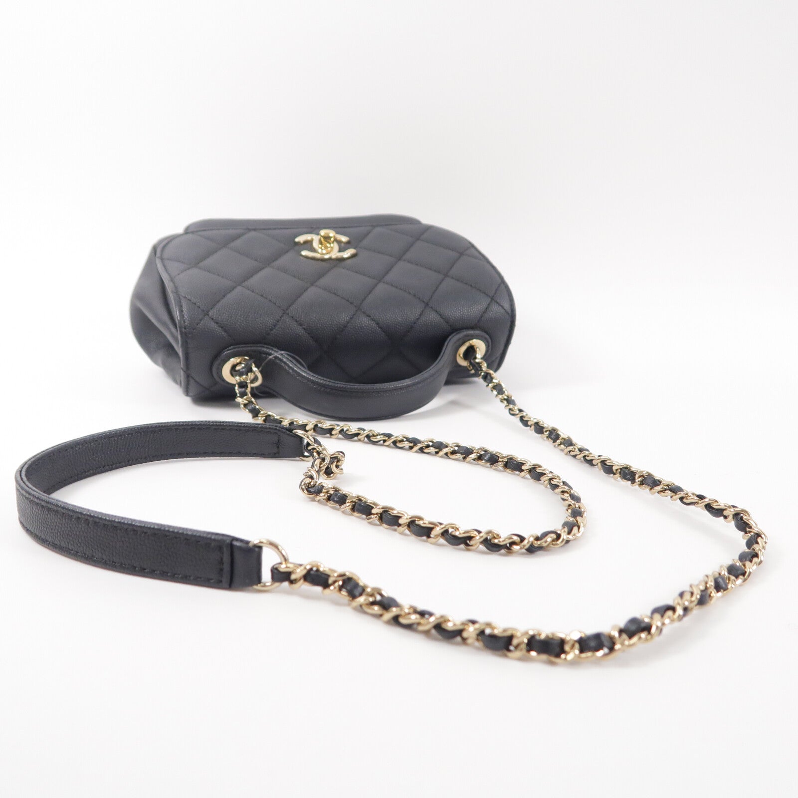 CHANEL 牛皮皮革Business Affinity鏈帶肩背袋