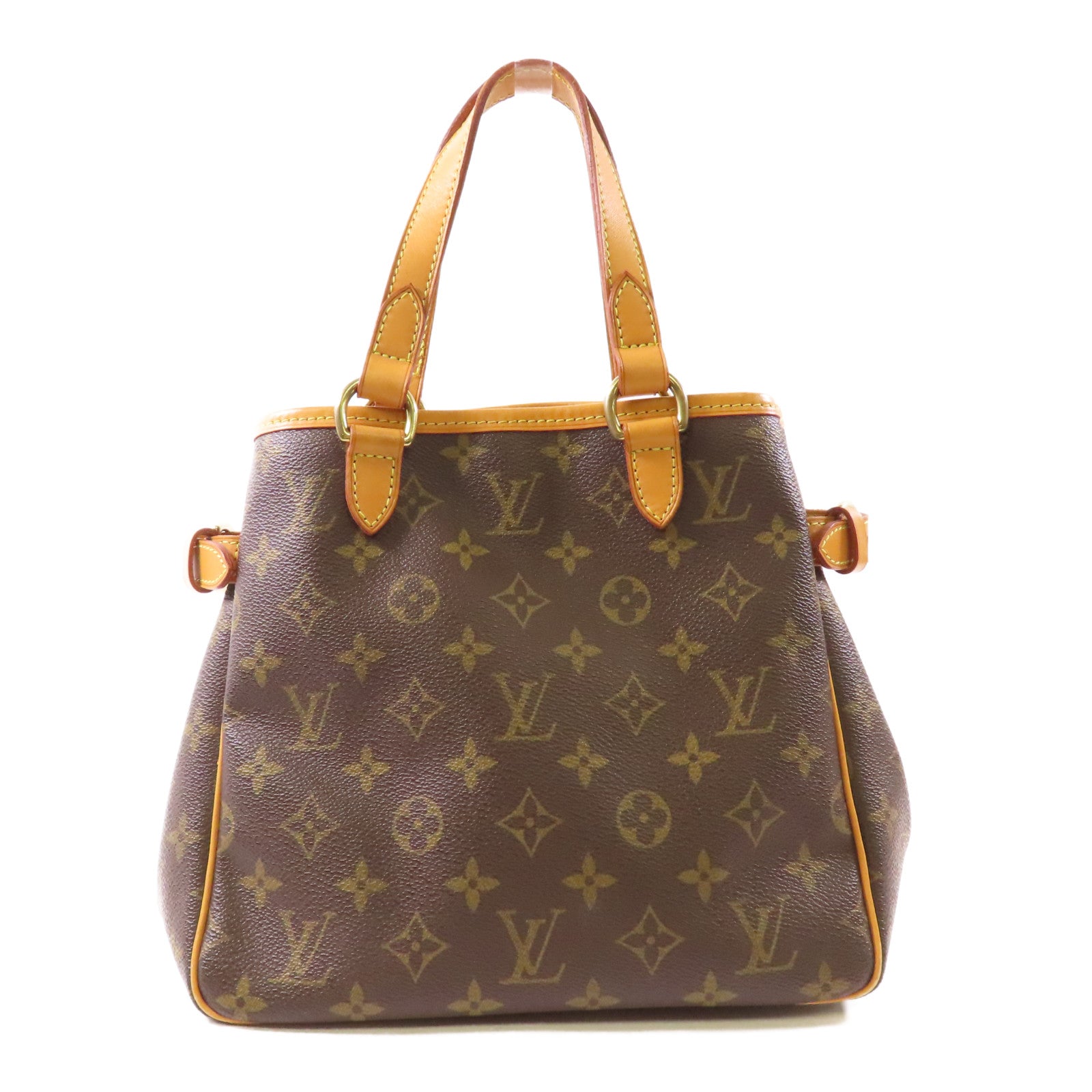 LOUIS VUITTON Monogram Batignolles金扣手挽袋棕色