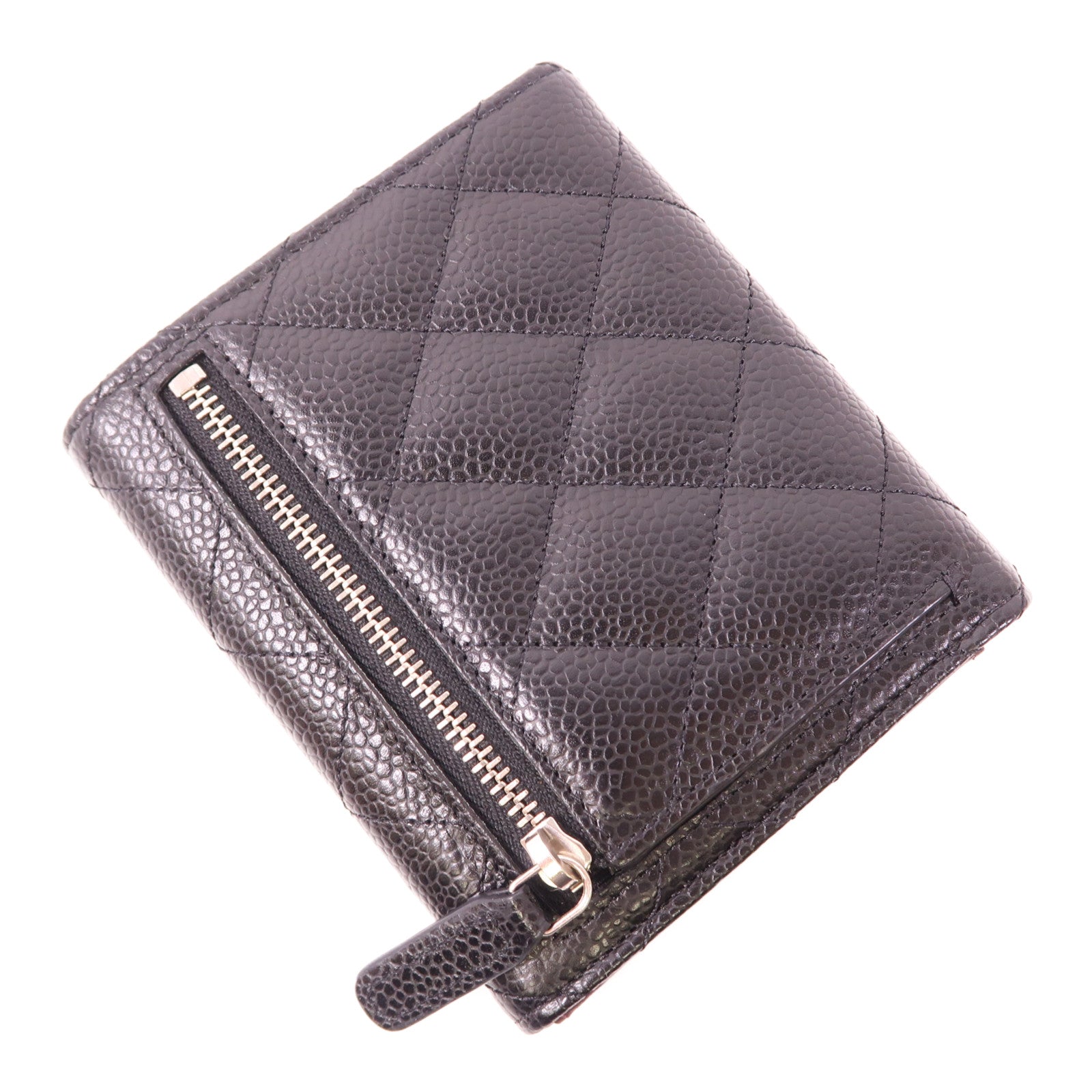 CHANEL 牛皮皮革Wallet銀扣錢包