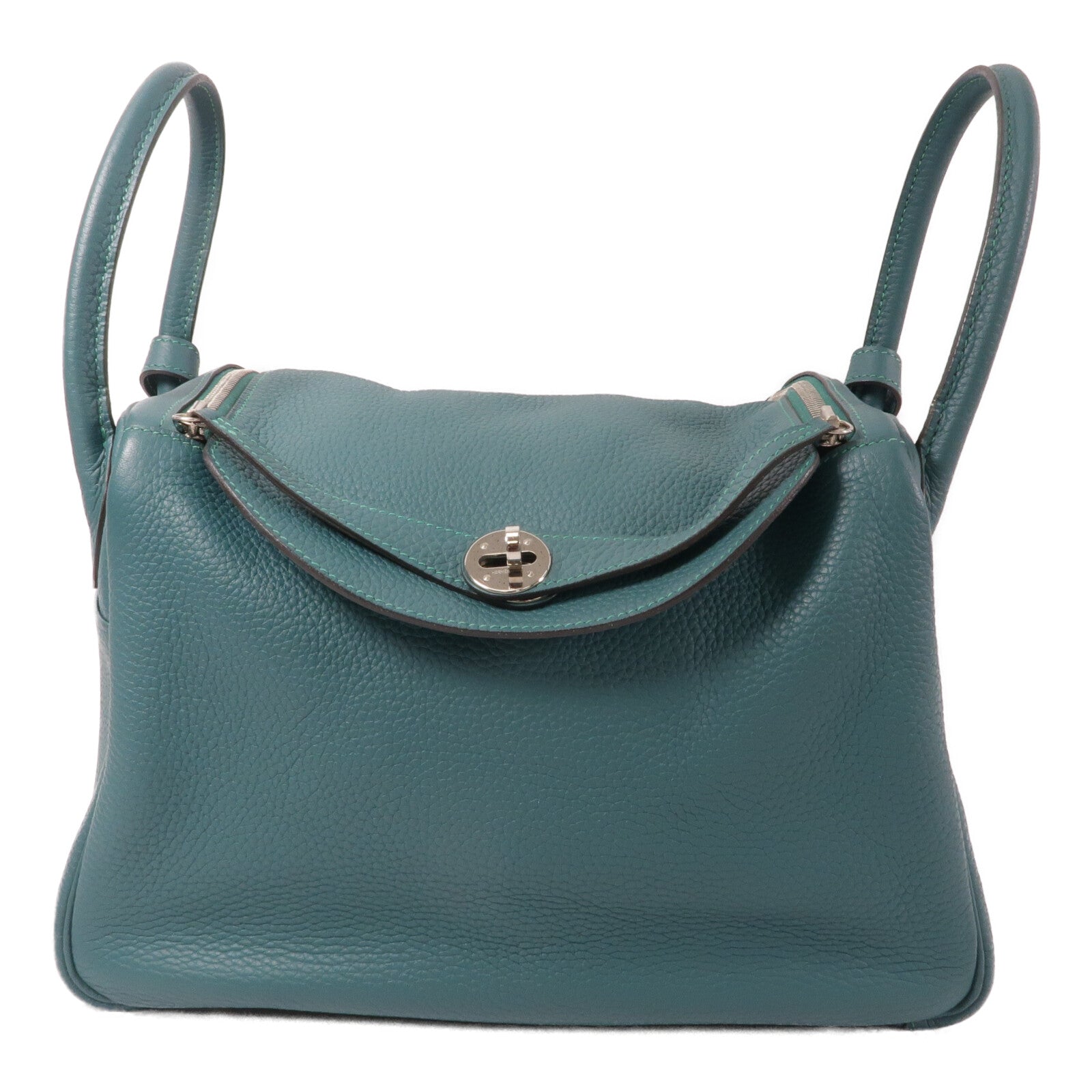 HERMES Clemence皮革Lindy 30手挽肩背兩用袋Malachite