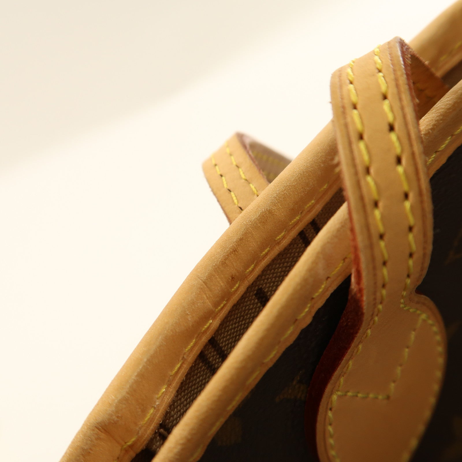 LOUIS VUITTON Monogram Neverfull PM金扣手挽袋啡色