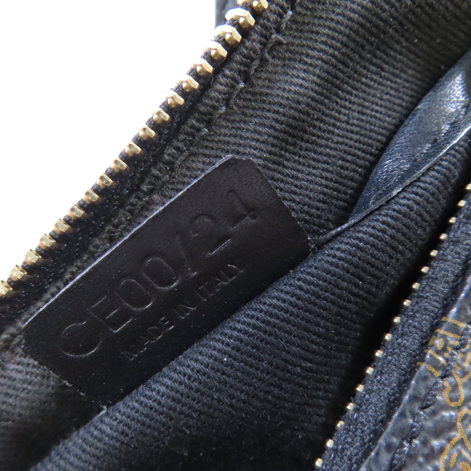 CELINE 塗層帆布Macadam Vanity Shoulder Bag金扣肩背袋啡色
