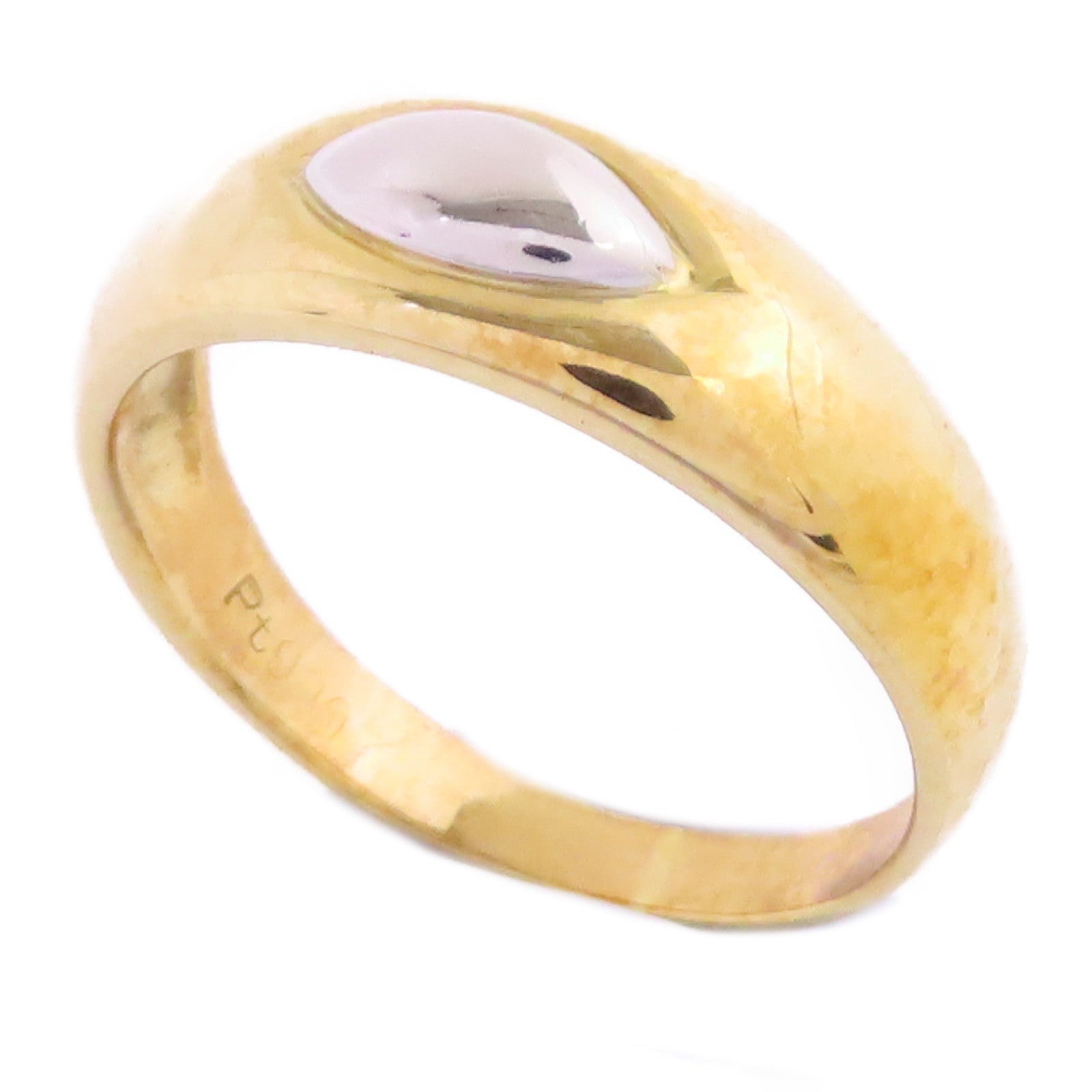 JEWELRY 18K黃金/PT900鉑金Gold Ring戒指US#4.75