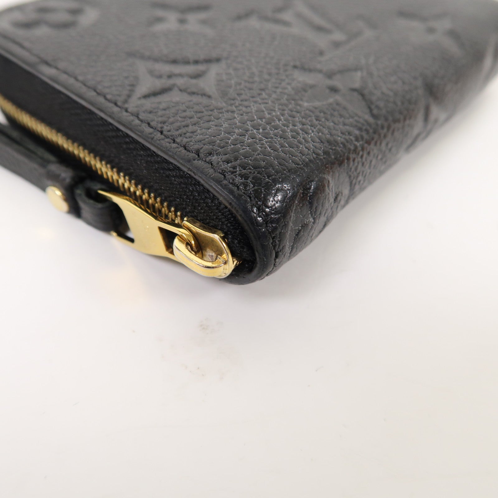LOUIS VUITTON Monogram Empreinte Zippy Coin Purse金扣零錢包黑色