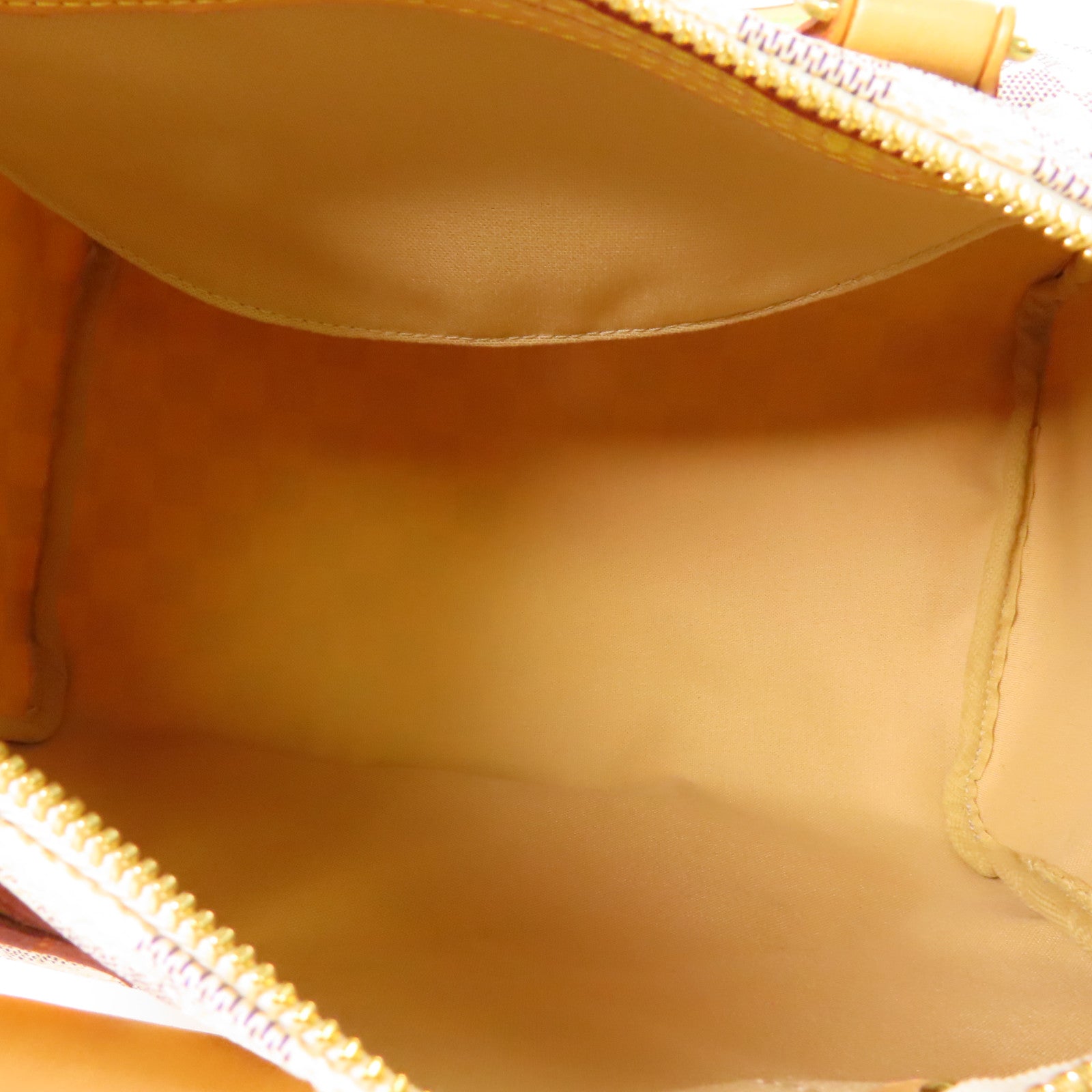 LOUIS VUITTON Damier Azur Speedy 30金扣手挽袋白色