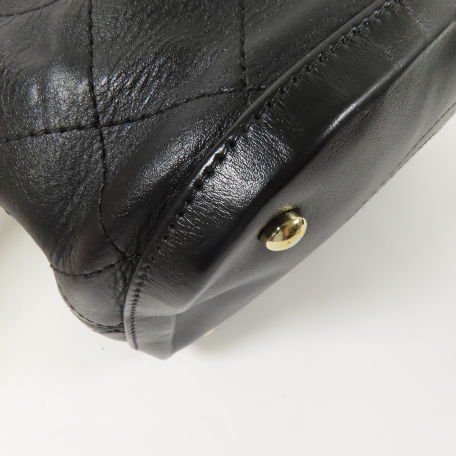 CHANEL 牛皮皮革Shoulder Bag金扣鏈帶肩背袋