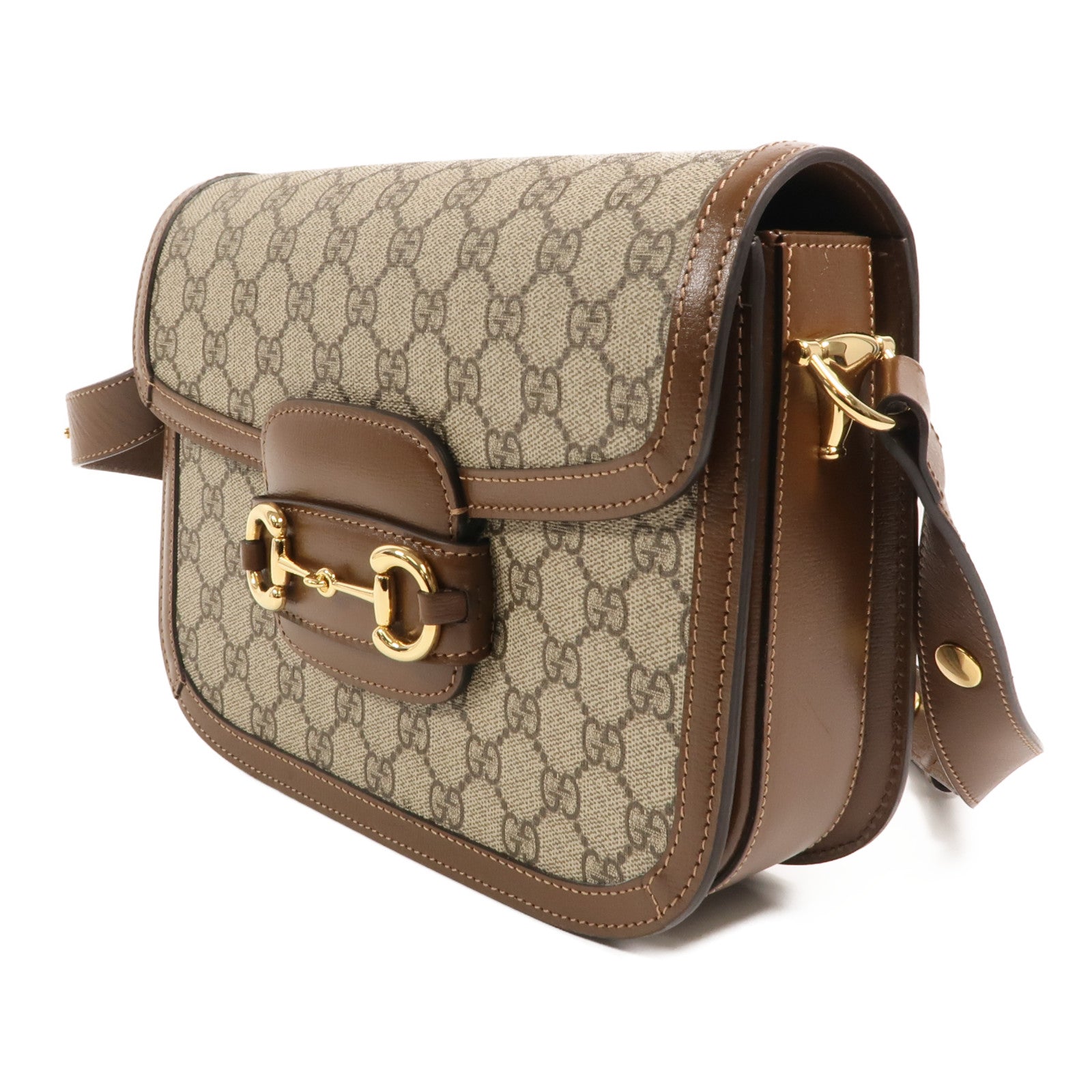 GUCCI 塗層帆布Horsebit1955肩背袋