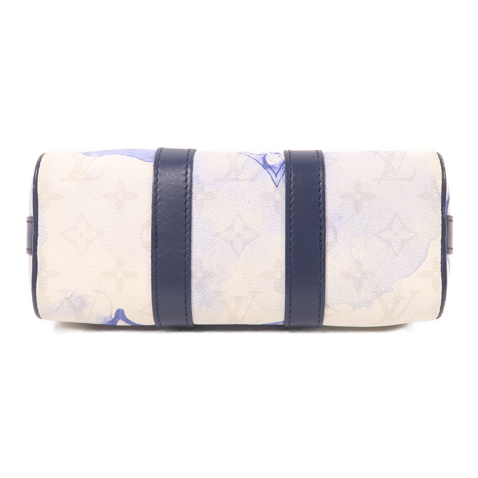LOUIS VUITTON Watercolor Monogram Keepall XS銀扣手挽肩背兩用袋白色/藍色