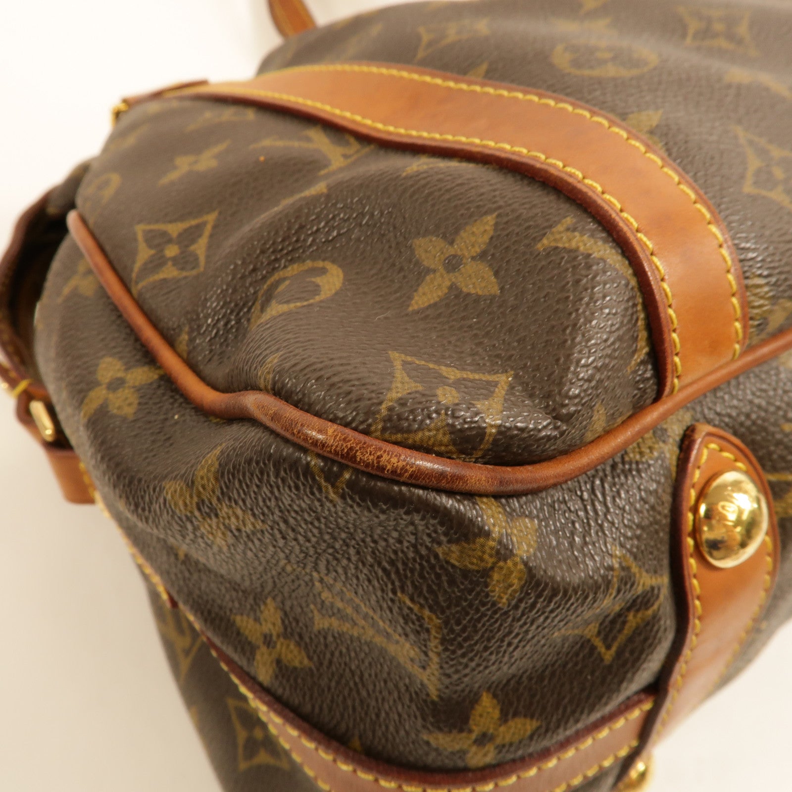 LOUIS VUITTON Monogram Stresa PM肩背袋棕色