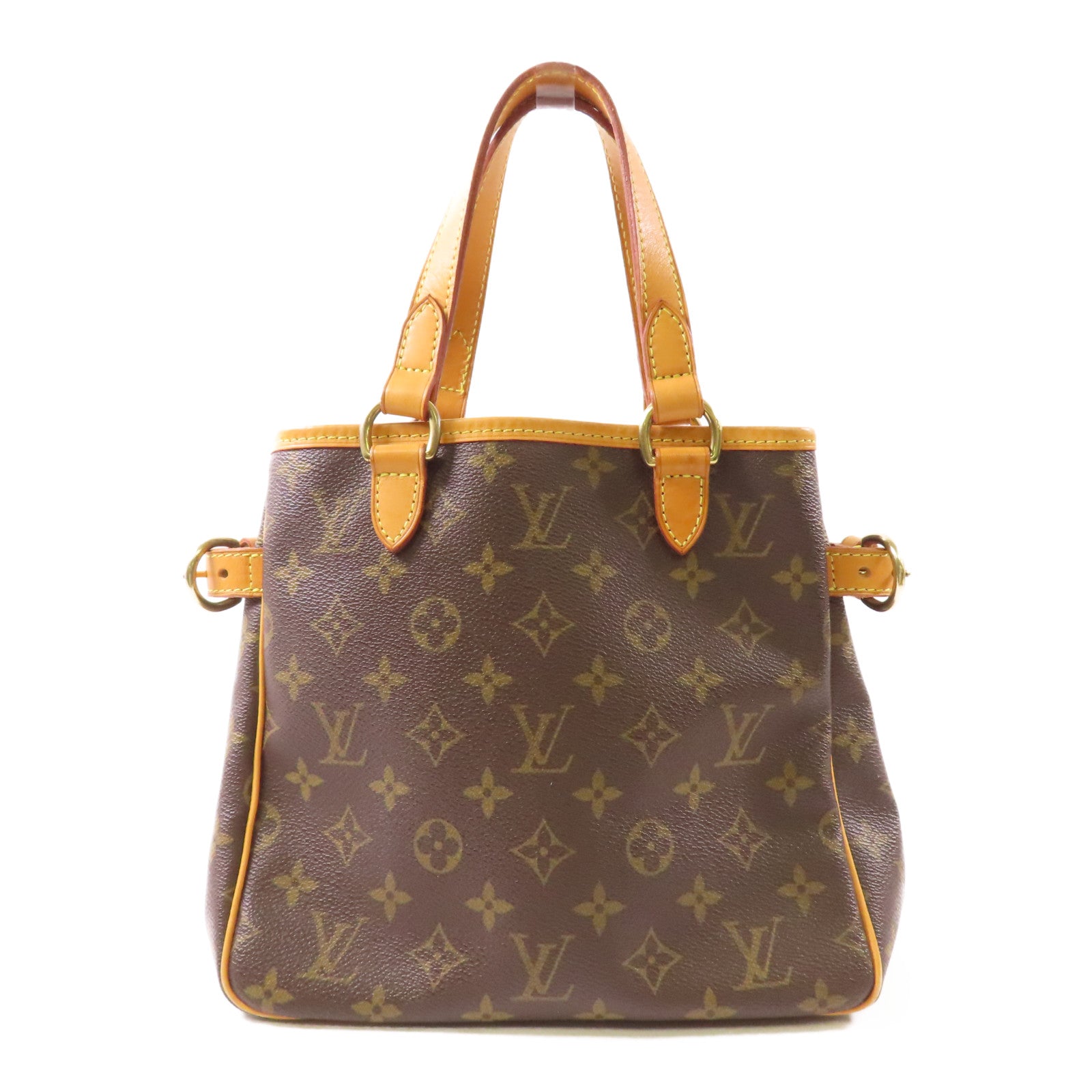 LOUIS VUITTON Monogram Batignolles金扣手挽袋棕色