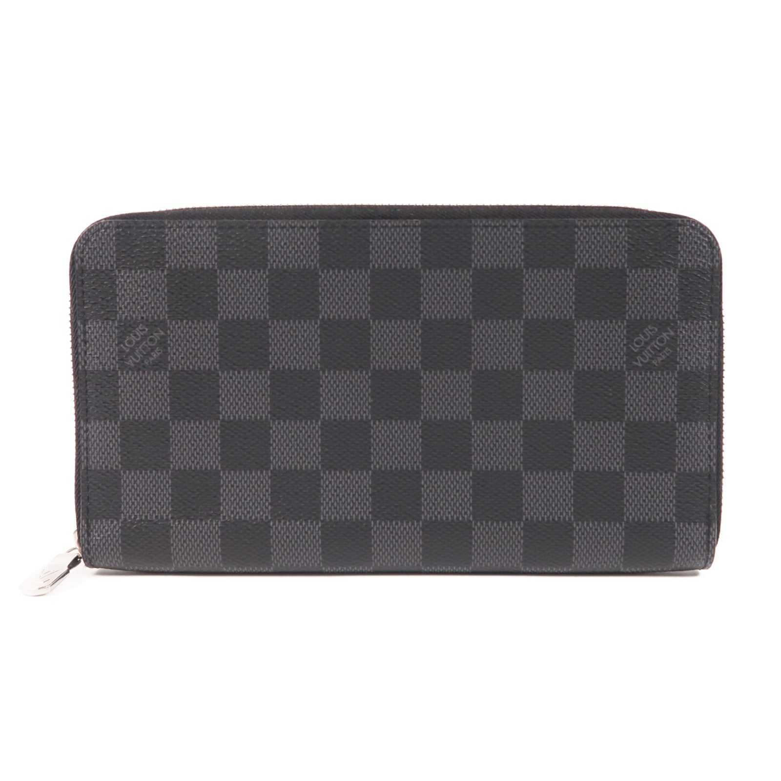 LOUIS VUITTON Damier Graphite Zippy Organizer Wallet銀扣長錢包