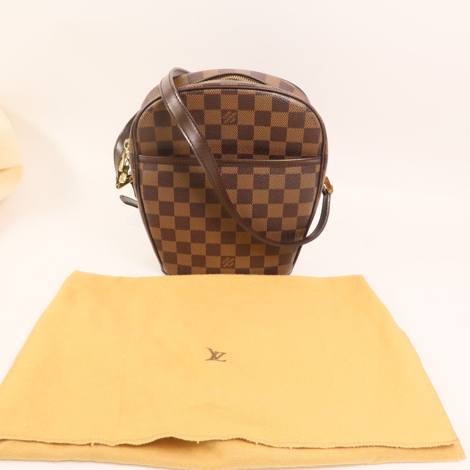 LOUIS VUITTON Damier Ipanema PM金扣肩背袋
