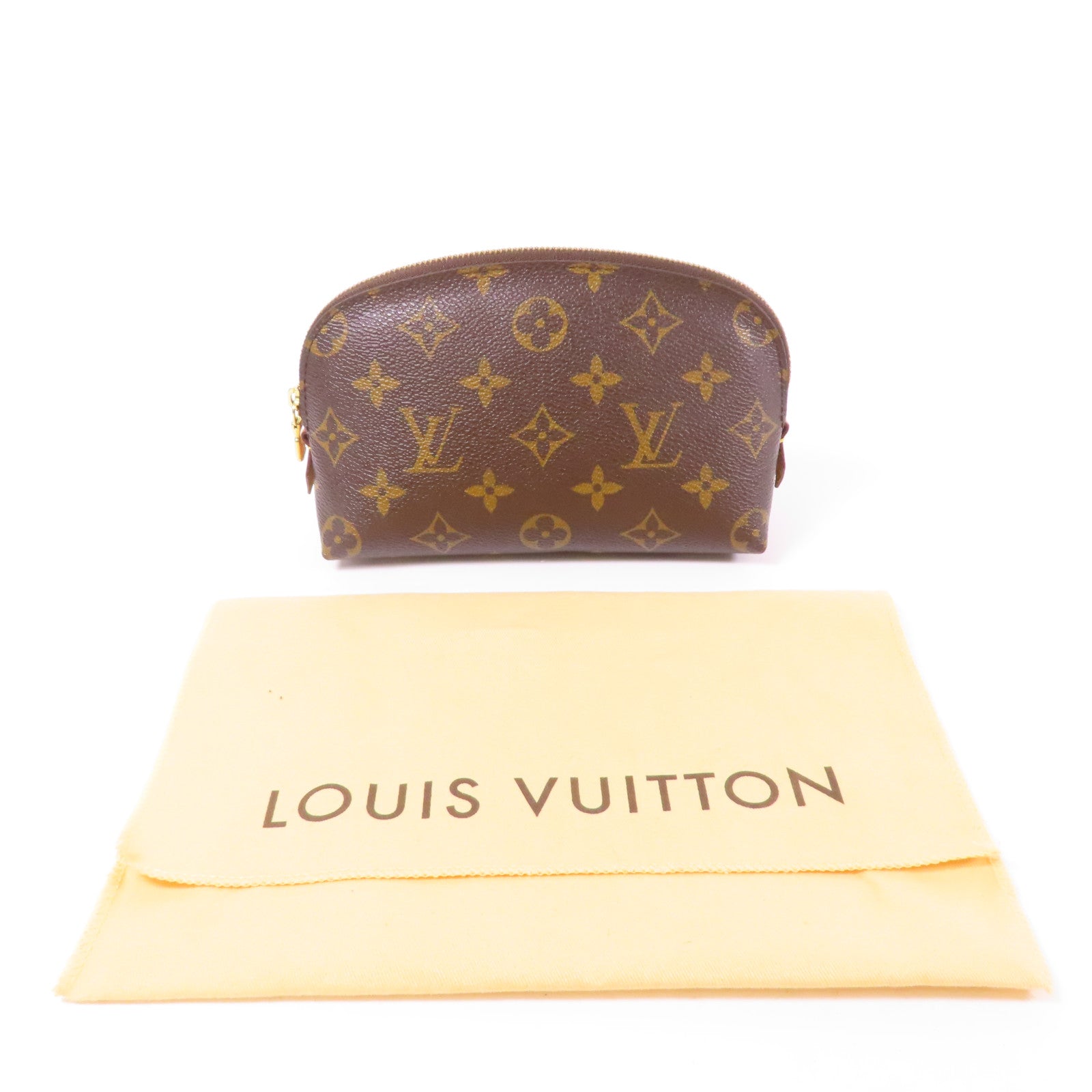 LOUIS VUITTON Monogram Cosmetic Pouch PM手拿包棕色