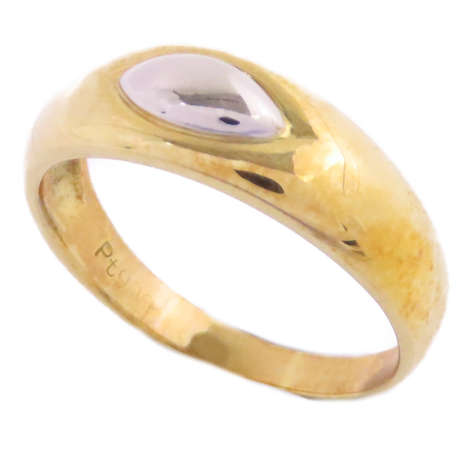 JEWELRY 18K黃金/PT900鉑金Gold Ring戒指US#4.75