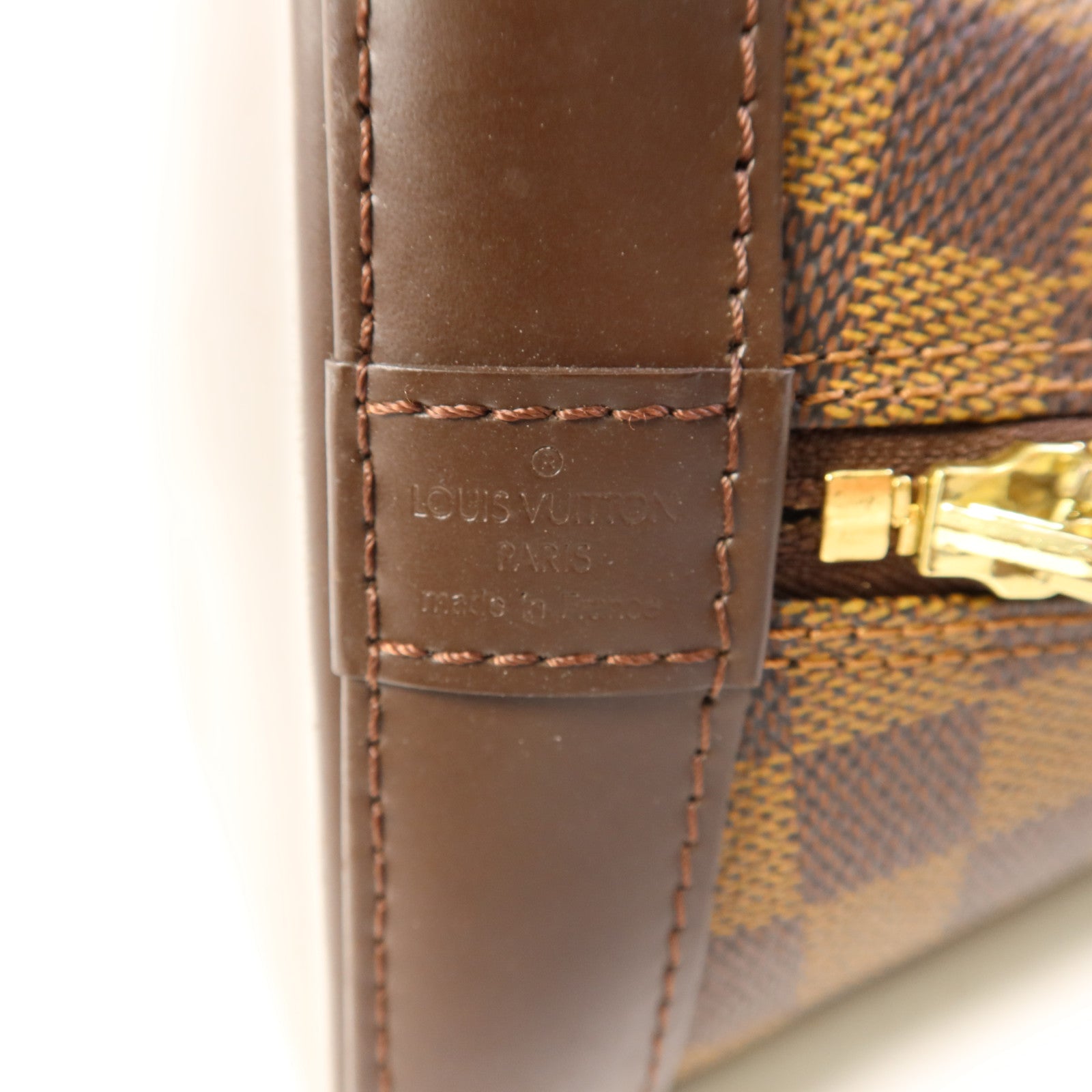 LOUIS VUITTON Damier Alma金扣手挽袋