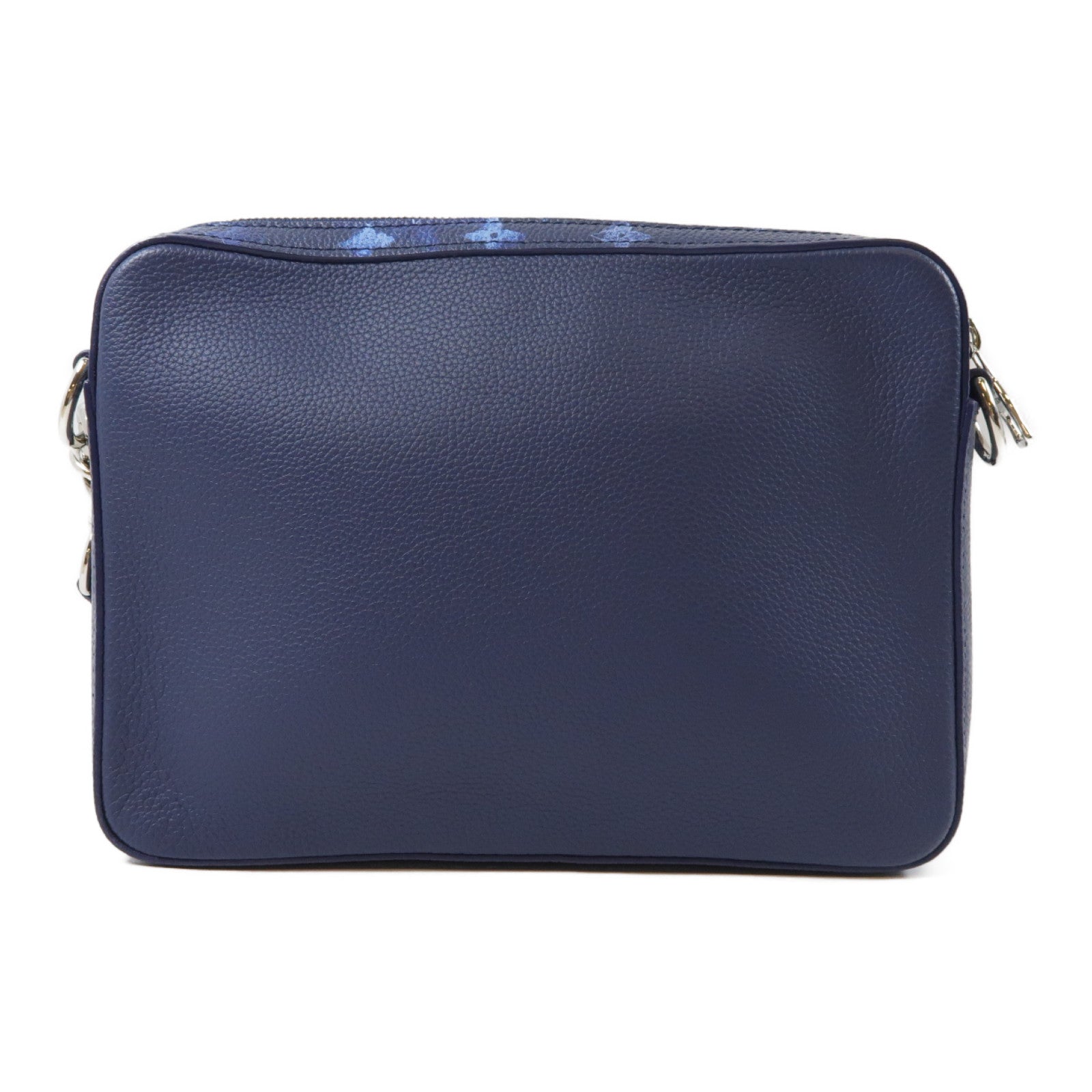 LOUIS VUITTON Watercolor Monogram Trio Messenger銀扣肩背袋深藍色