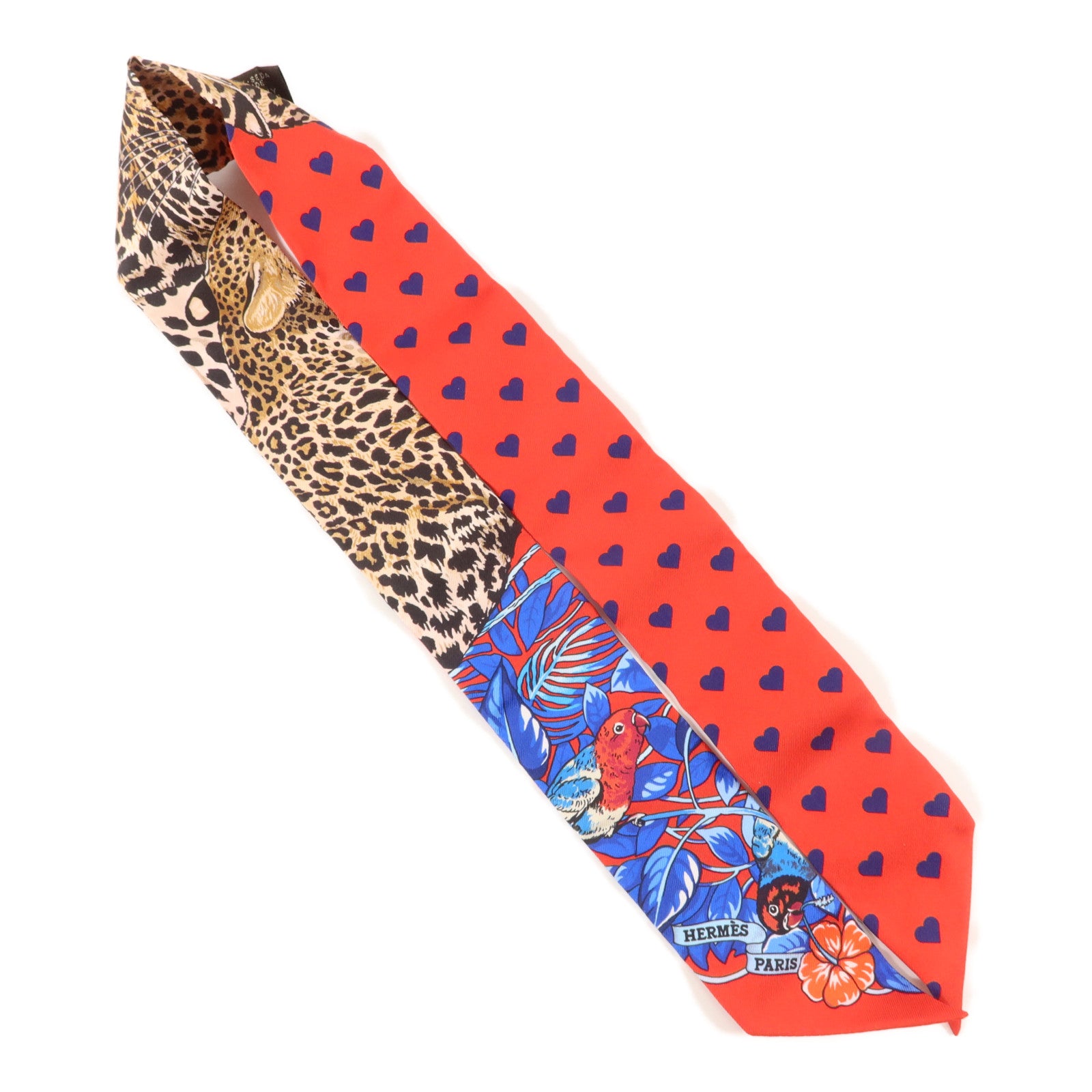 HERMES 絲質Jungle Love Love Twilly絲巾