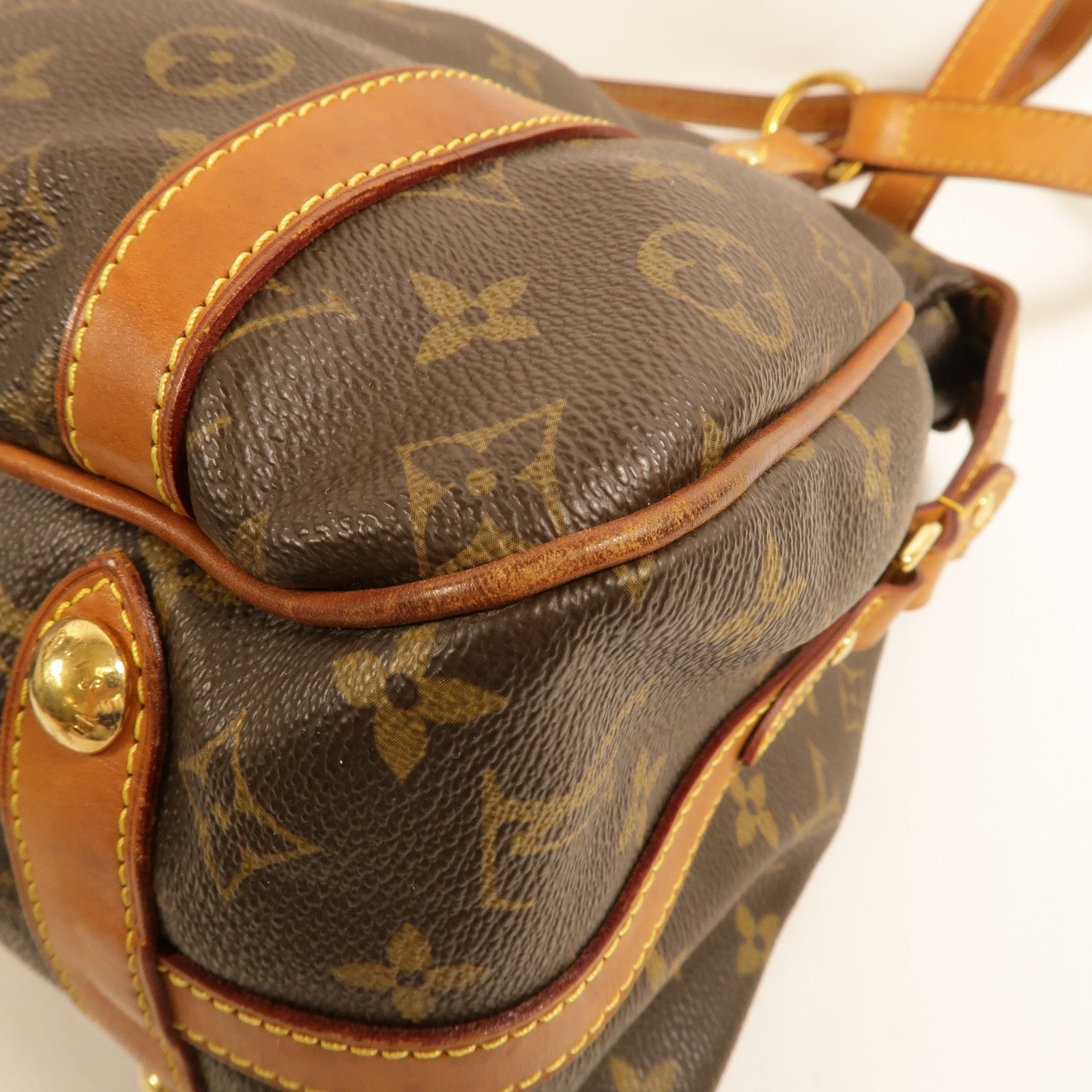 LOUIS VUITTON Monogram Stresa PM肩背袋棕色