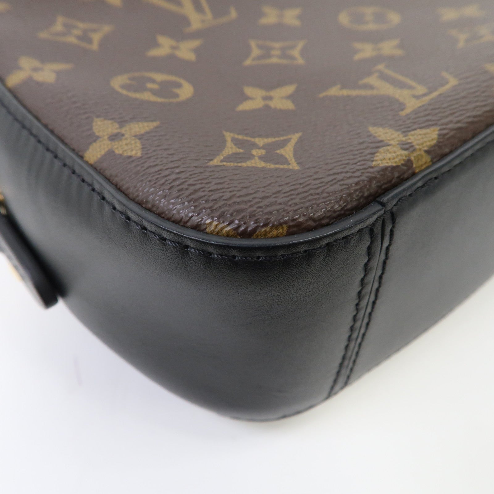 LOUIS VUITTON Monogram Saintonge金扣手挽肩背兩用袋啡色