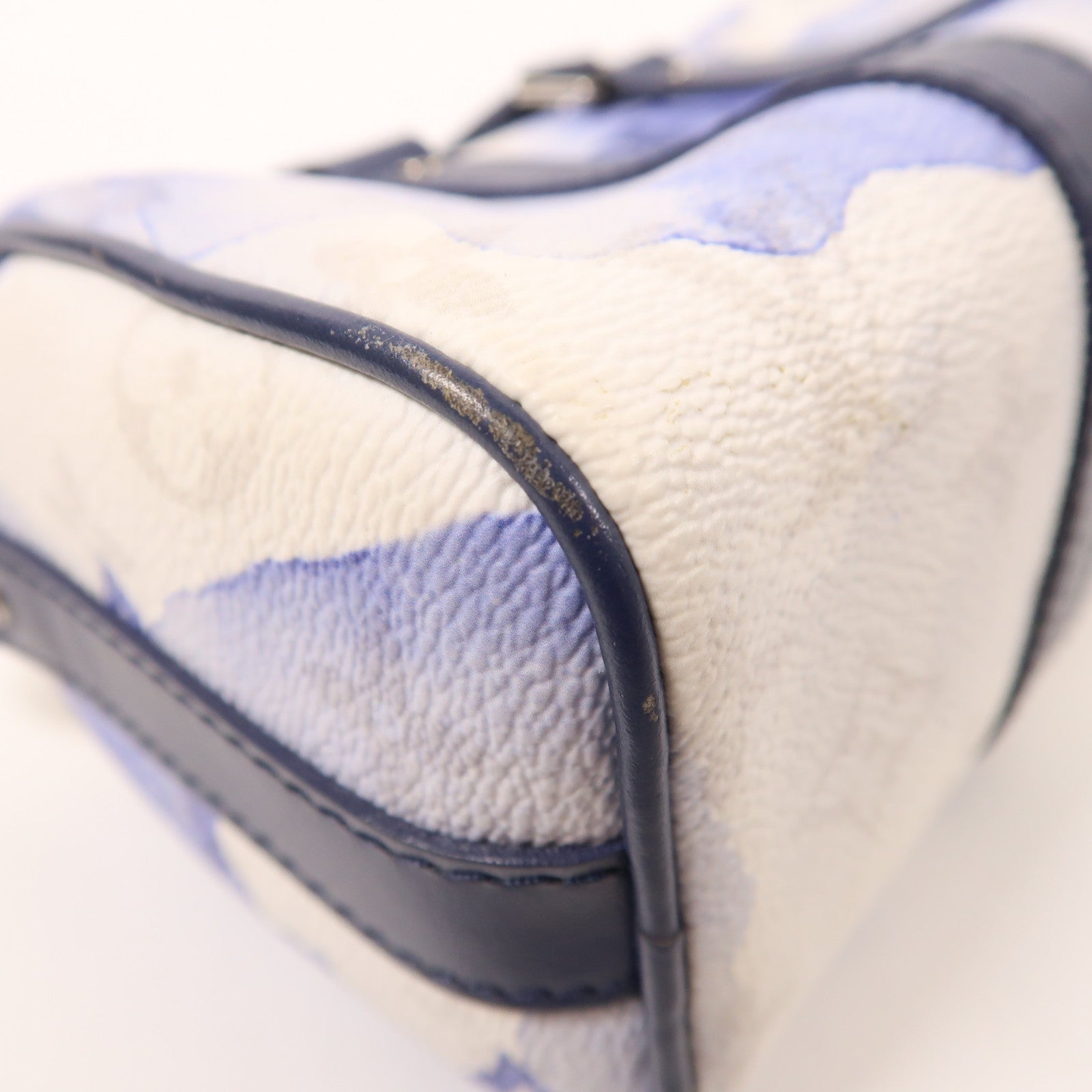 LOUIS VUITTON Watercolor Monogram Keepall XS銀扣手挽肩背兩用袋白色/藍色