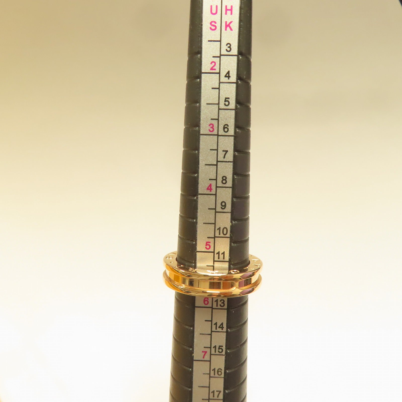 BVLGARI 18K玫瑰金B-zero1 Ring戒指US#5.5/BVLGARI＃51