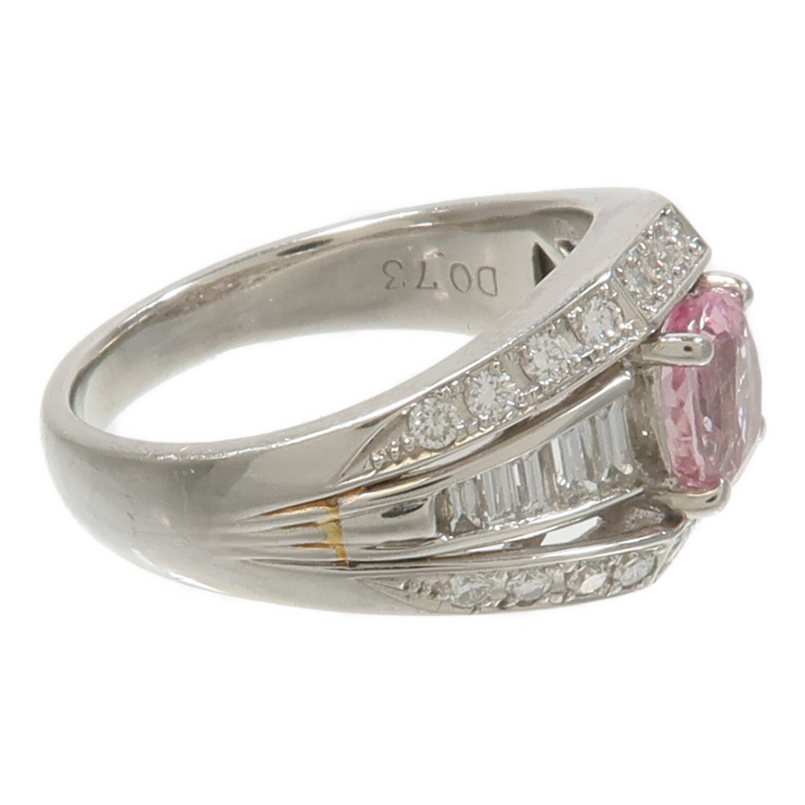 JEWELRY PT900鉑金Pink Sapphire Diamond Ring粉紅藍寶石/鑽石戒指