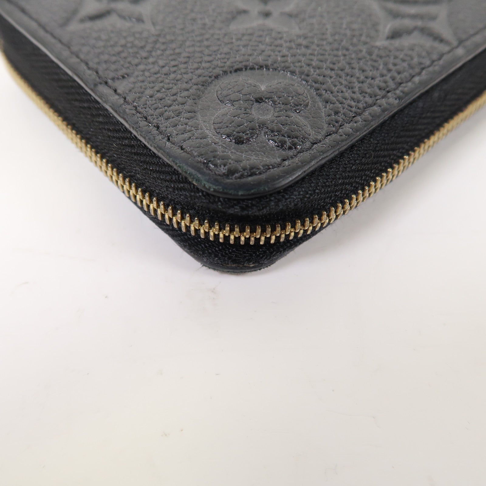 LOUIS VUITTON Monogram Empreinte Zippy Coin Purse金扣零錢包黑色