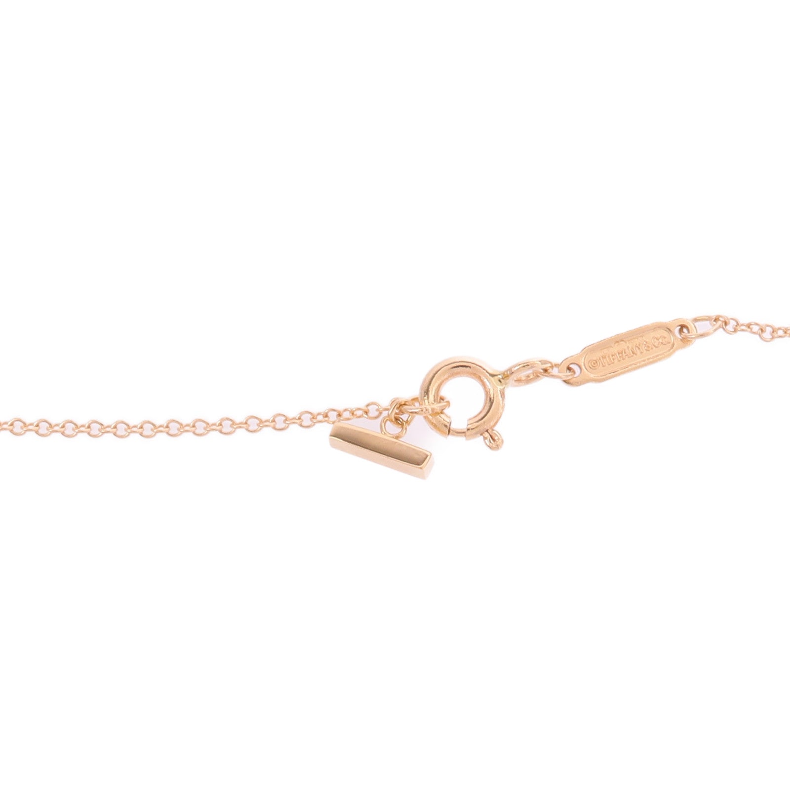 TIFFANY＆CO 18K玫瑰金T Smile Necklace項鍊