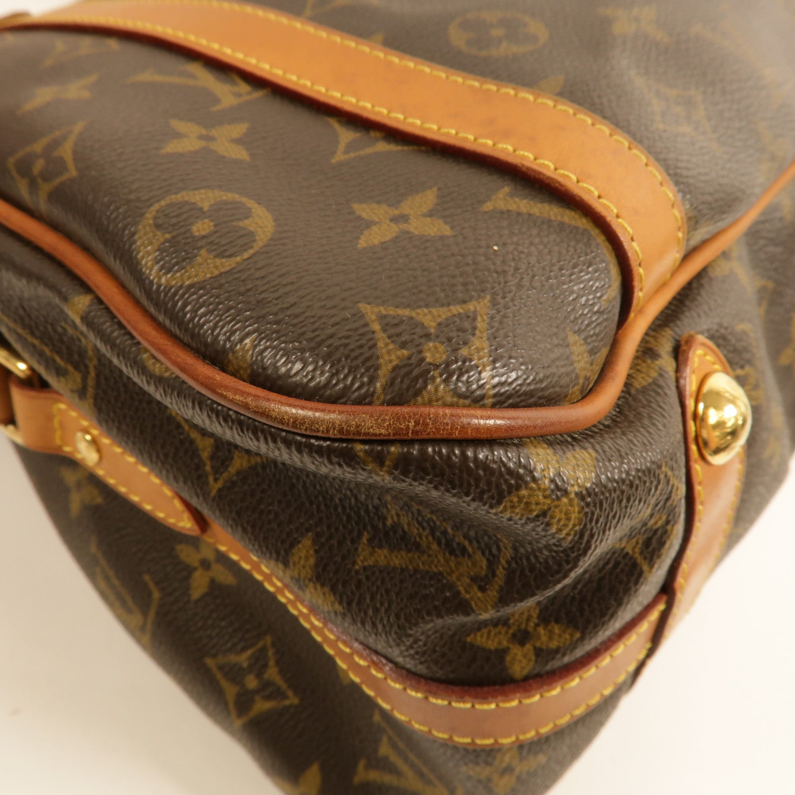 LOUIS VUITTON Monogram Stresa PM肩背袋棕色