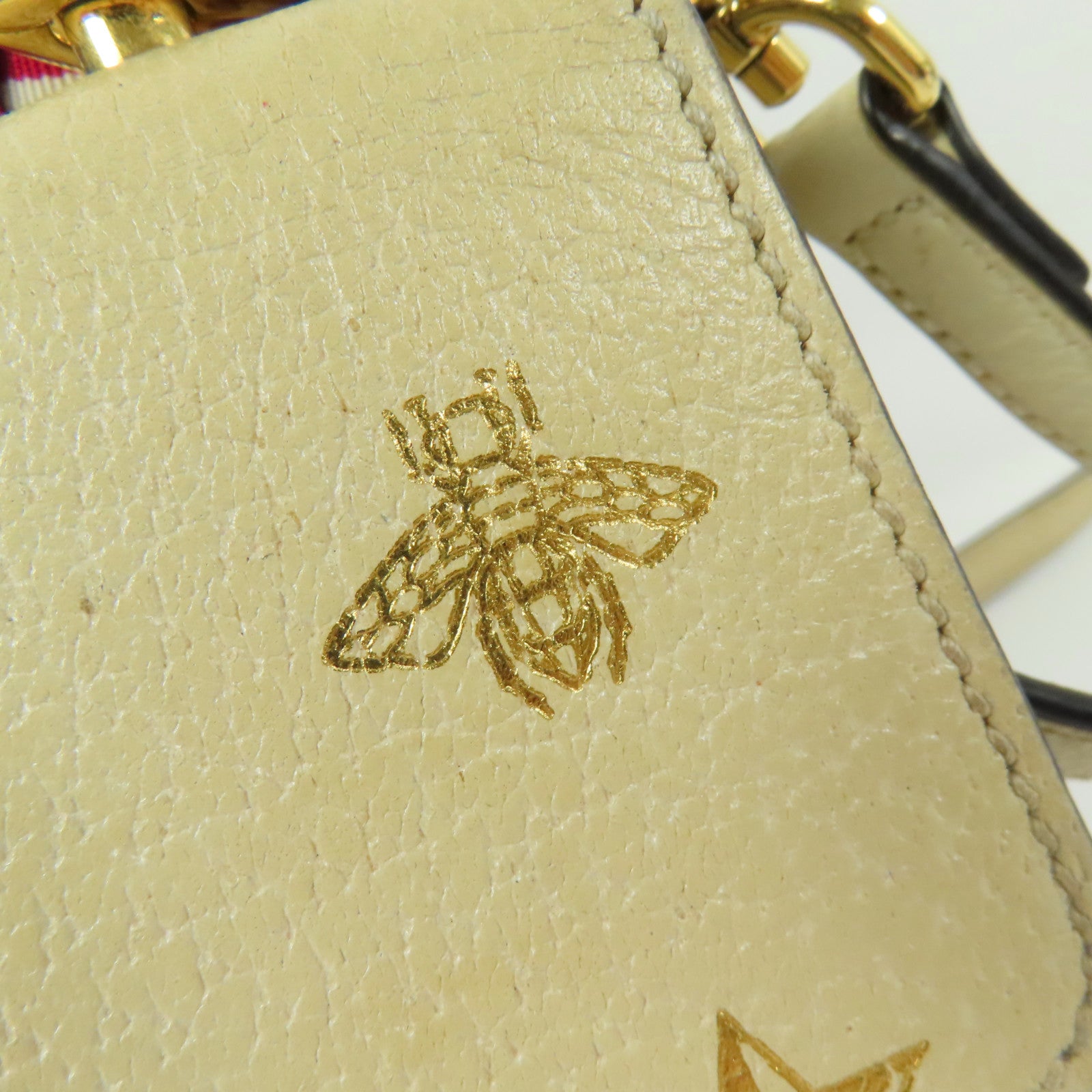 GUCCI 牛皮皮革Bee Star Sylvie金扣肩背袋