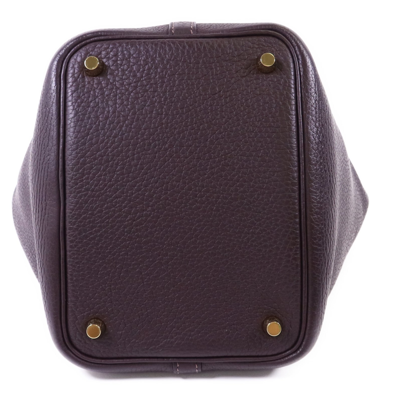 HERMES Clemence皮革Picotin PM金扣手挽袋