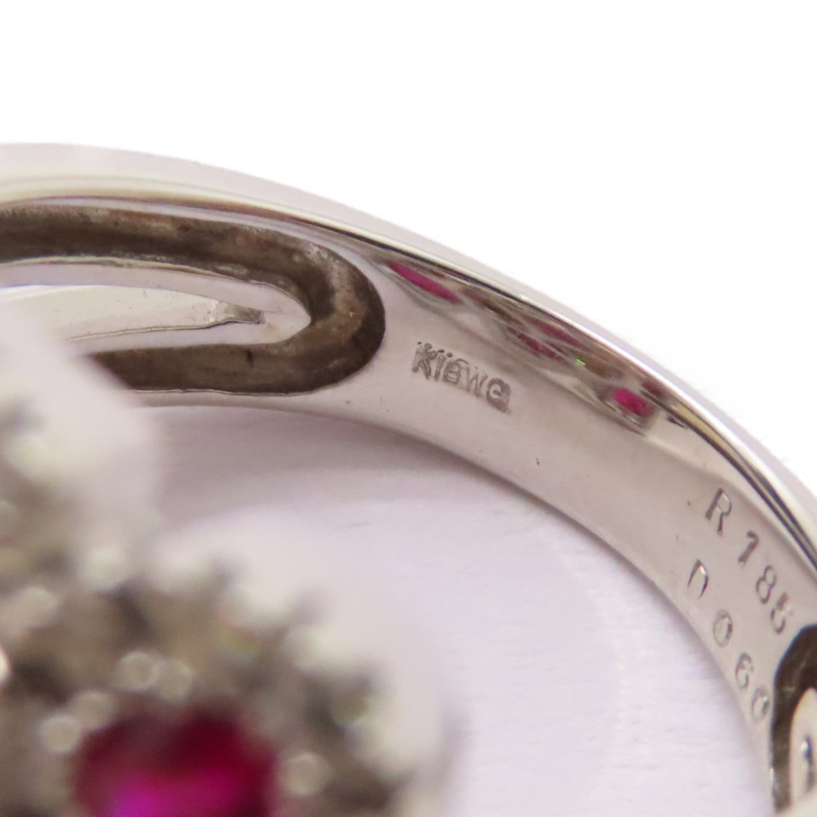 JEWELRY 18K白金/1.85ct紅寶石/0.6ct鑽石Ruby Ring戒指US#6.25