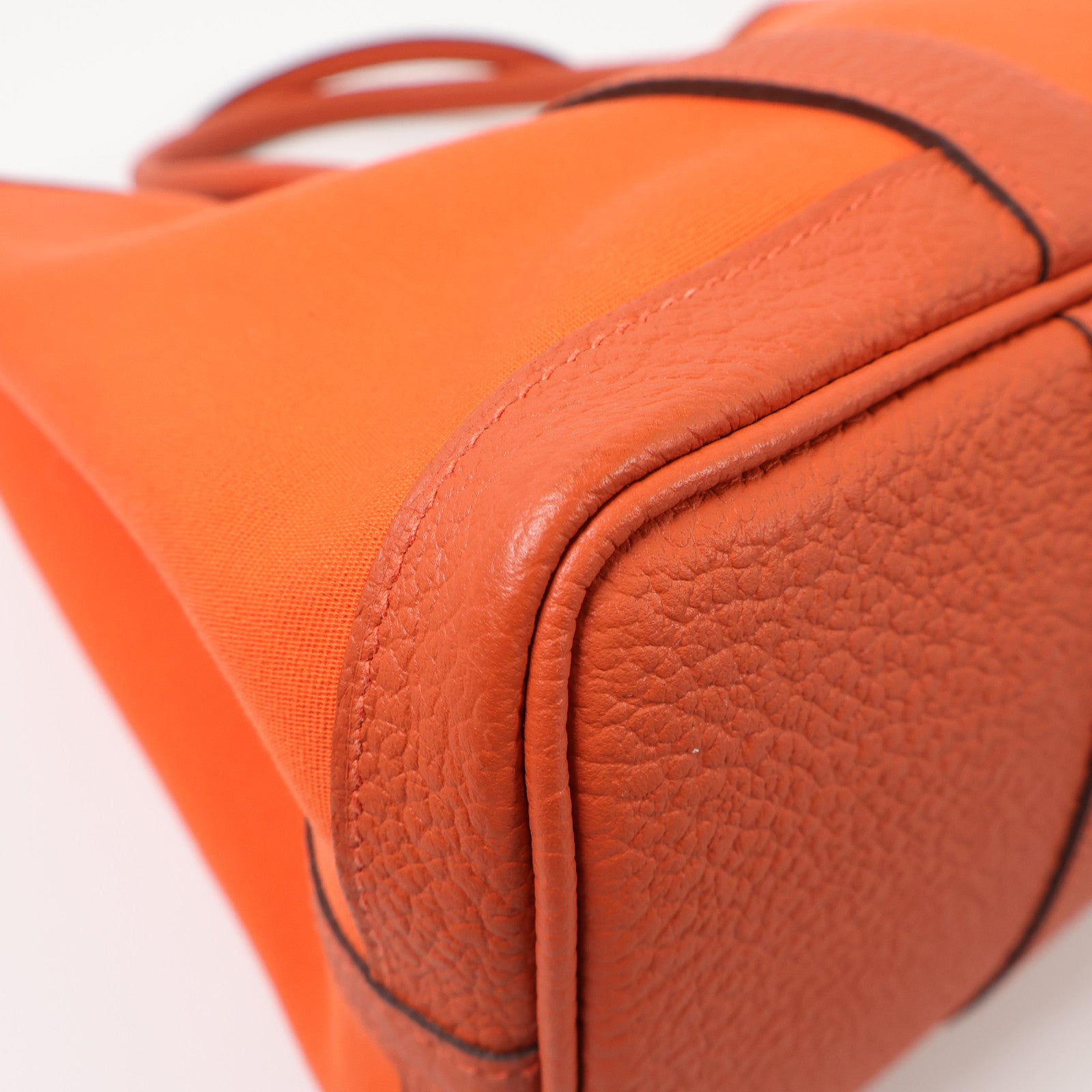 HERMES 帆布Garden Party TPM銀扣手挽袋Feu