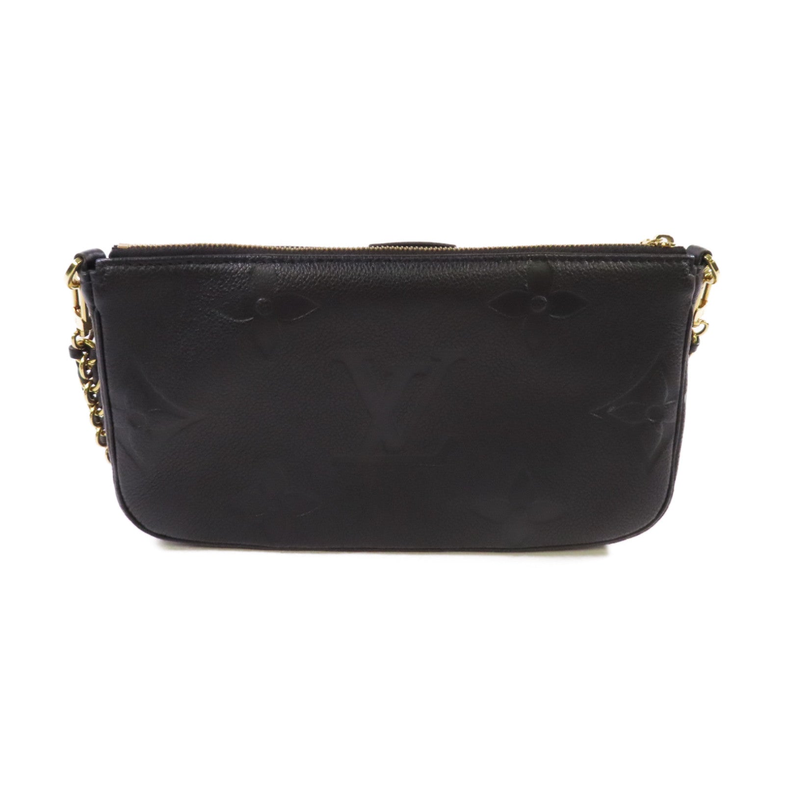 LOUIS VUITTON Monogram Empreinte Multi Pochette Accessoires Shoulder Bag金扣肩背袋黑色