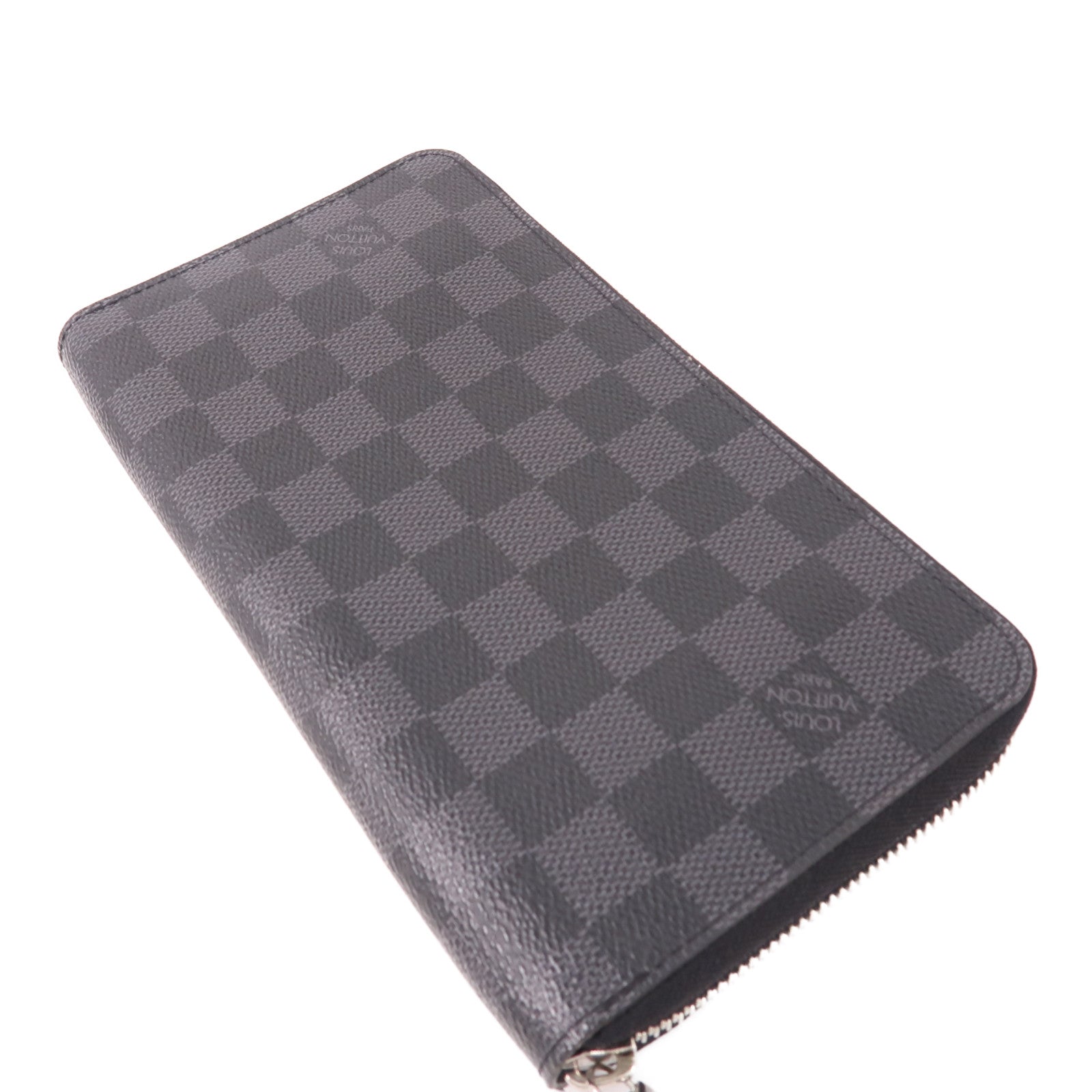 LOUIS VUITTON Damier Graphite Zippy Organizer Wallet銀扣長錢包
