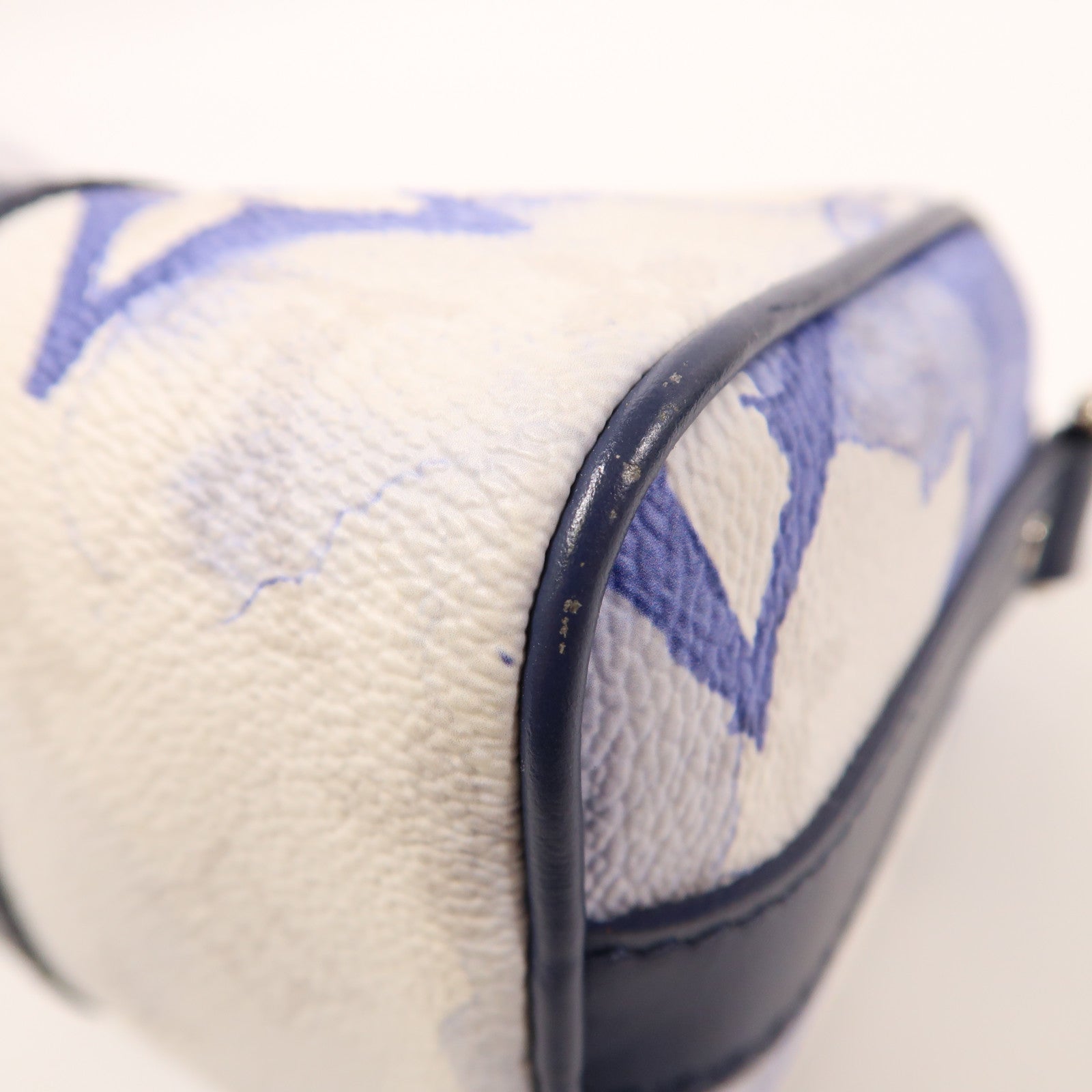 LOUIS VUITTON Watercolor Monogram Keepall XS銀扣手挽肩背兩用袋白色/藍色