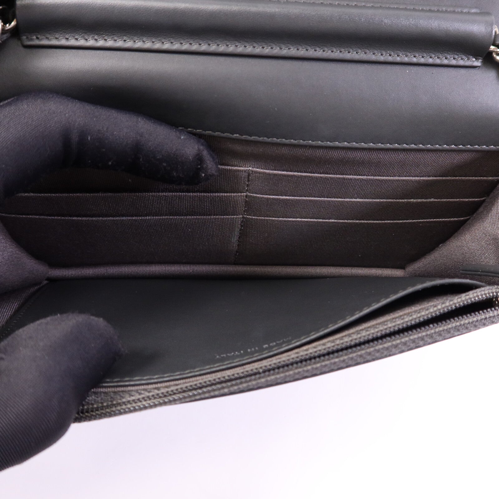 CHANEL 漆皮皮革WOC Wallet On Chain銀扣鏈帶肩背袋