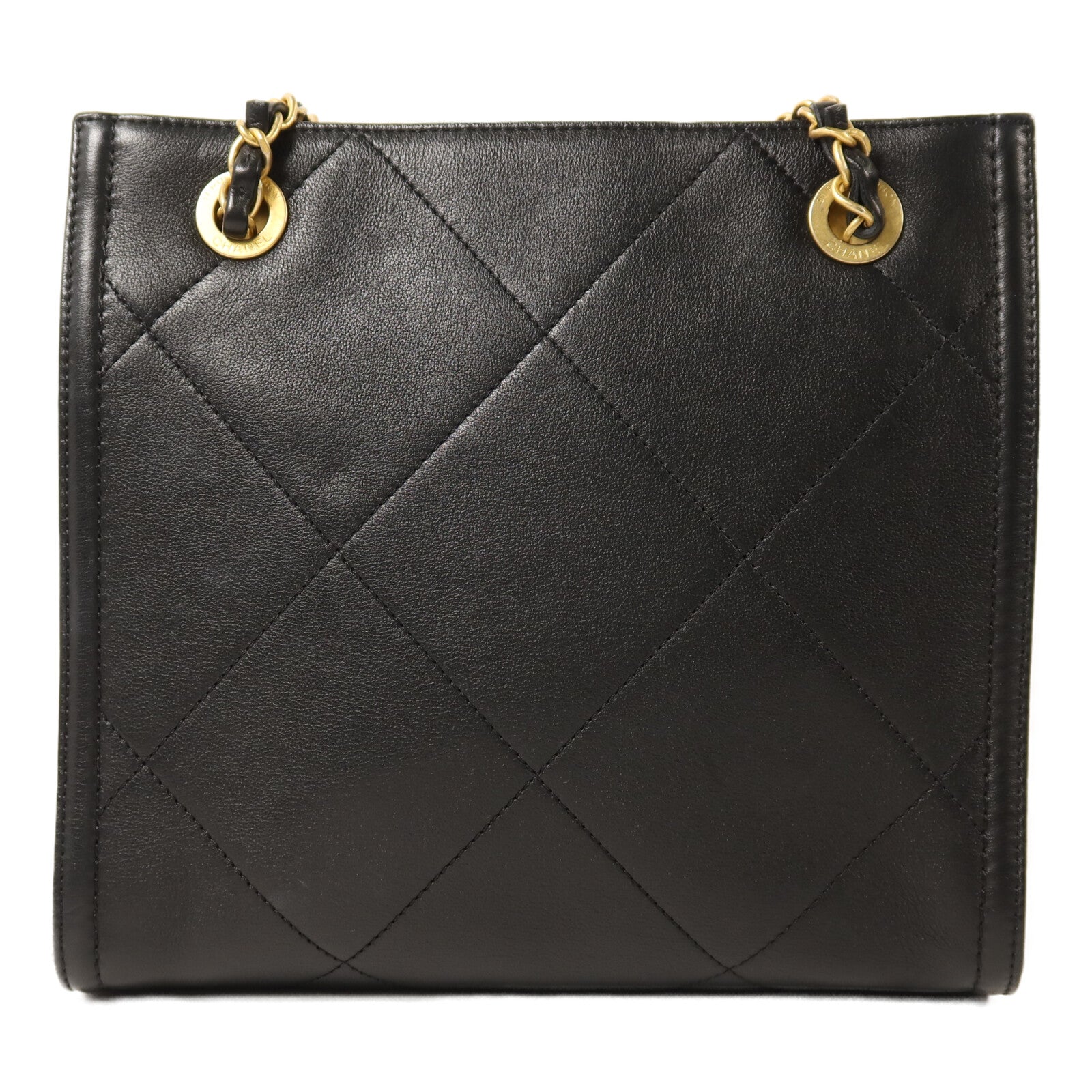CHANEL 牛皮皮革Matelasse金扣鏈帶肩背袋