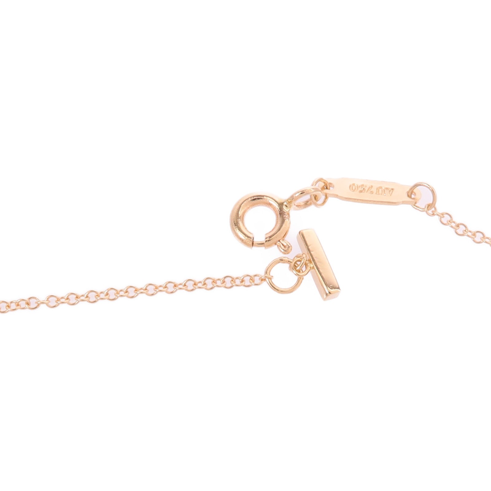 TIFFANY＆CO 18K玫瑰金T Smile Necklace項鍊