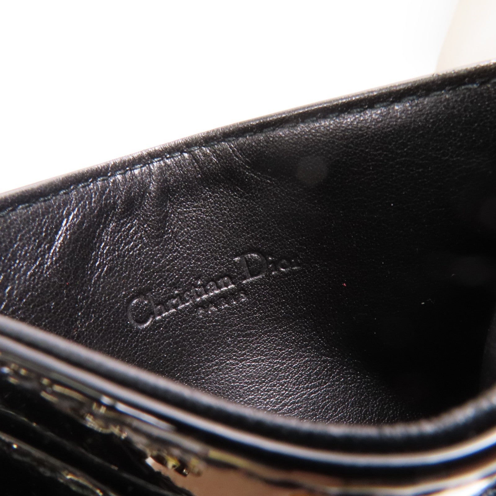 Dior 漆皮皮革Freesia Card Case金扣卡片套