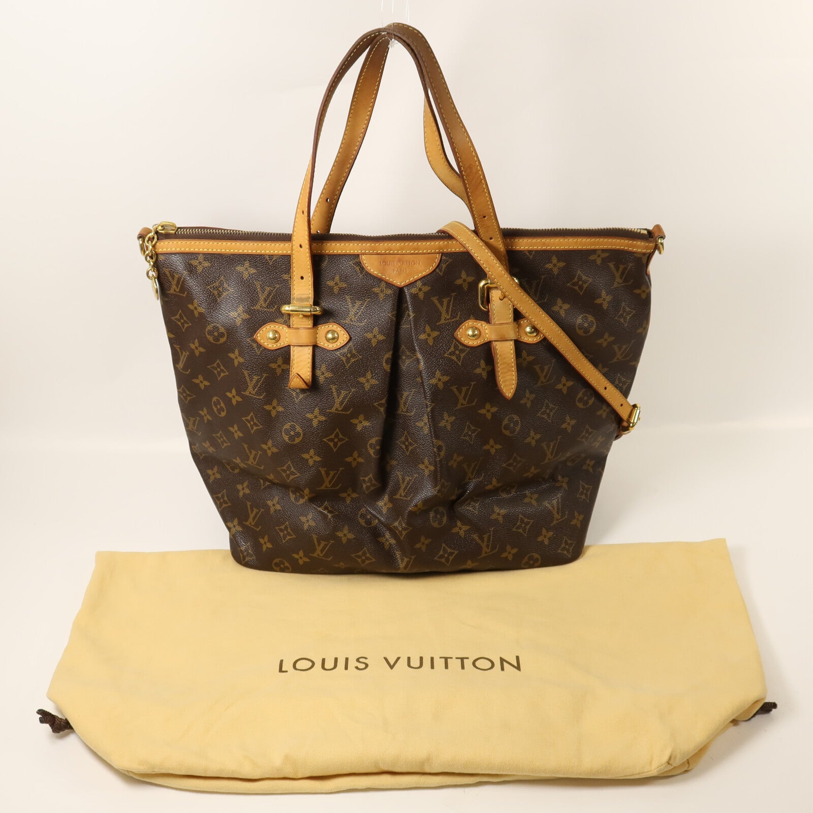LOUIS VUITTON Monogram Palermo GM金扣手挽肩背兩用袋