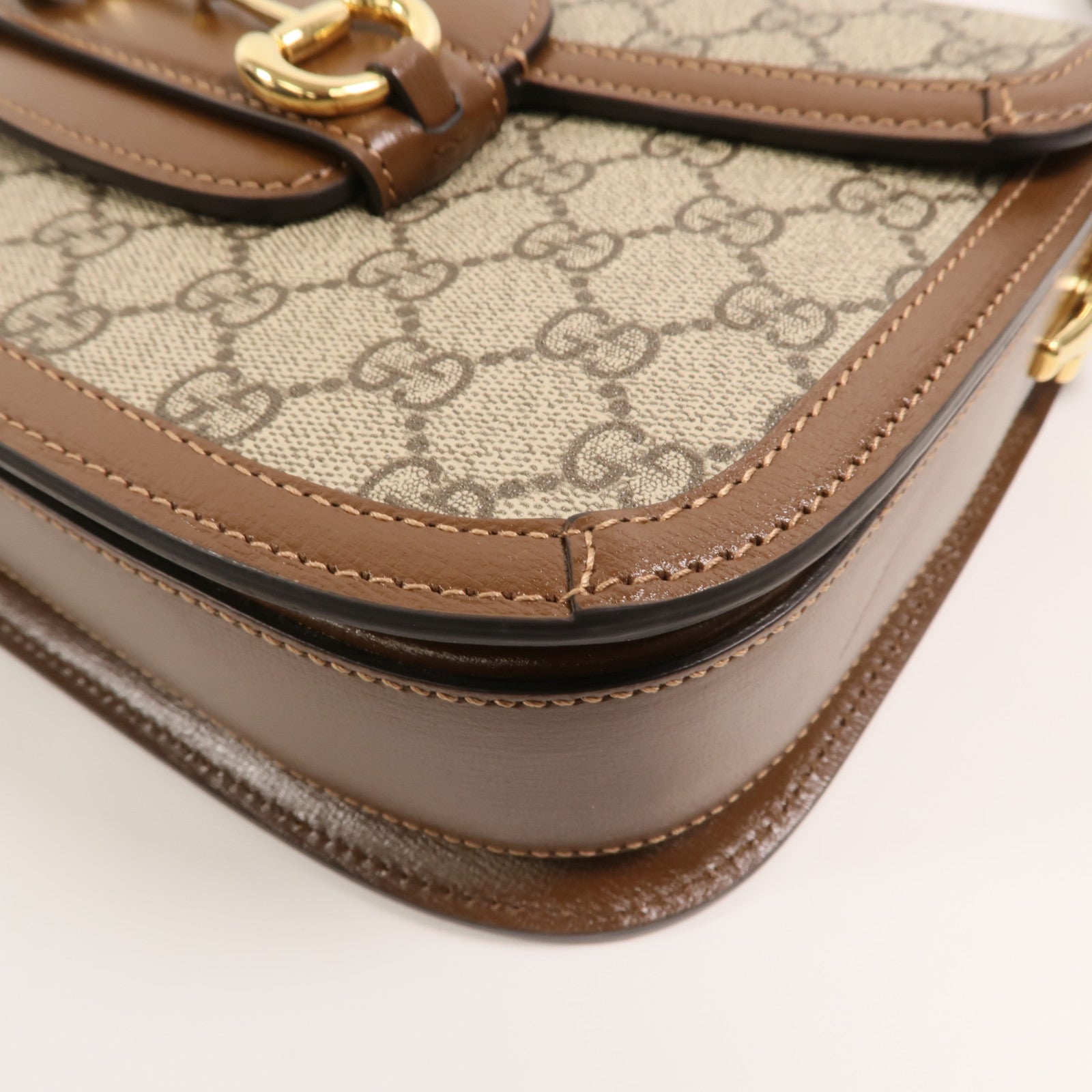 GUCCI 塗層帆布Horsebit1955肩背袋