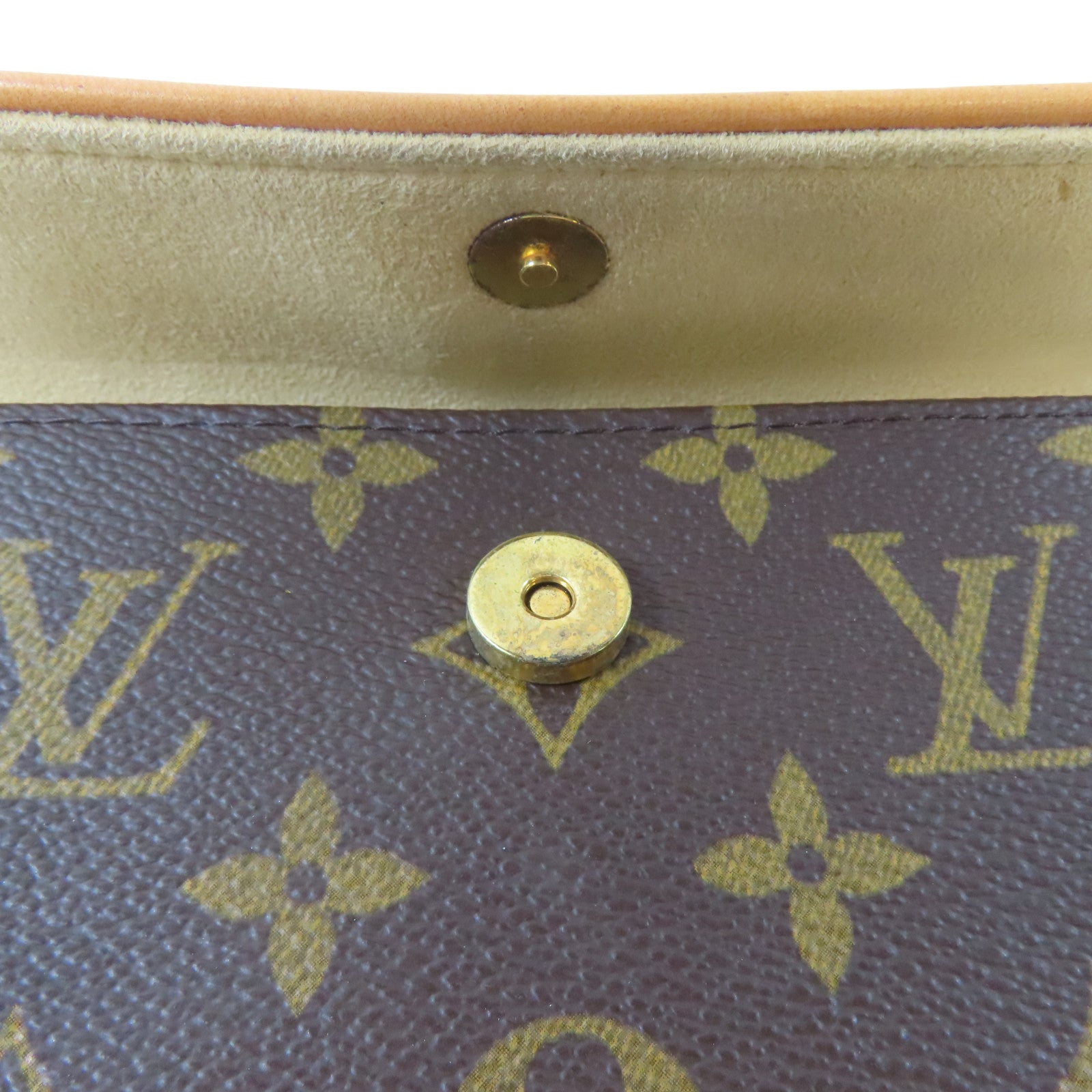 LOUIS VUITTON Monogram Pochette Florentine金扣腰包啡色