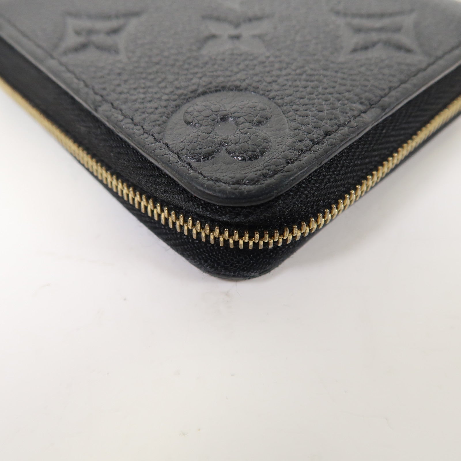 LOUIS VUITTON Monogram Empreinte Zippy Coin Purse金扣零錢包黑色