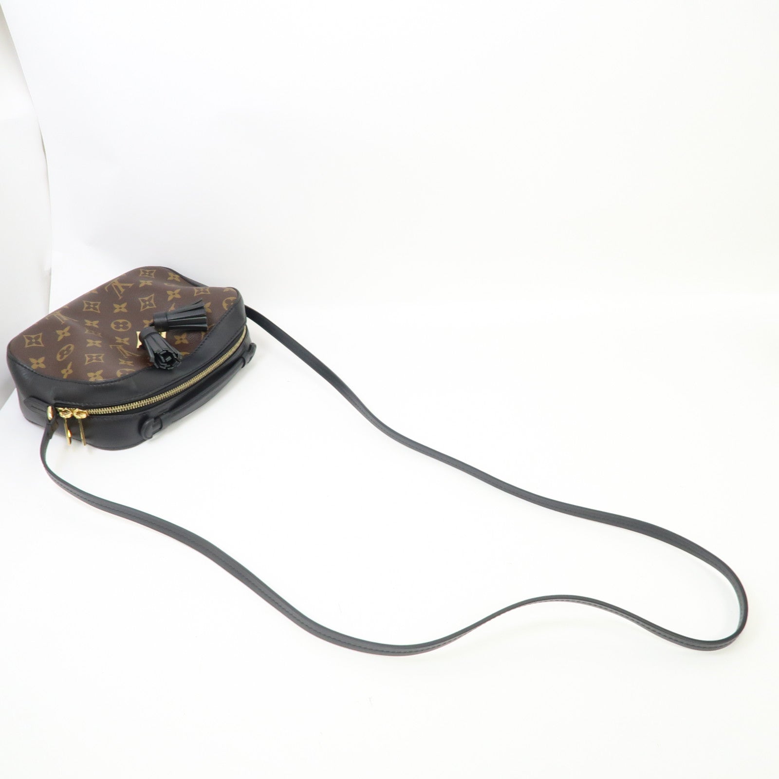 LOUIS VUITTON Monogram Saintonge金扣手挽肩背兩用袋啡色
